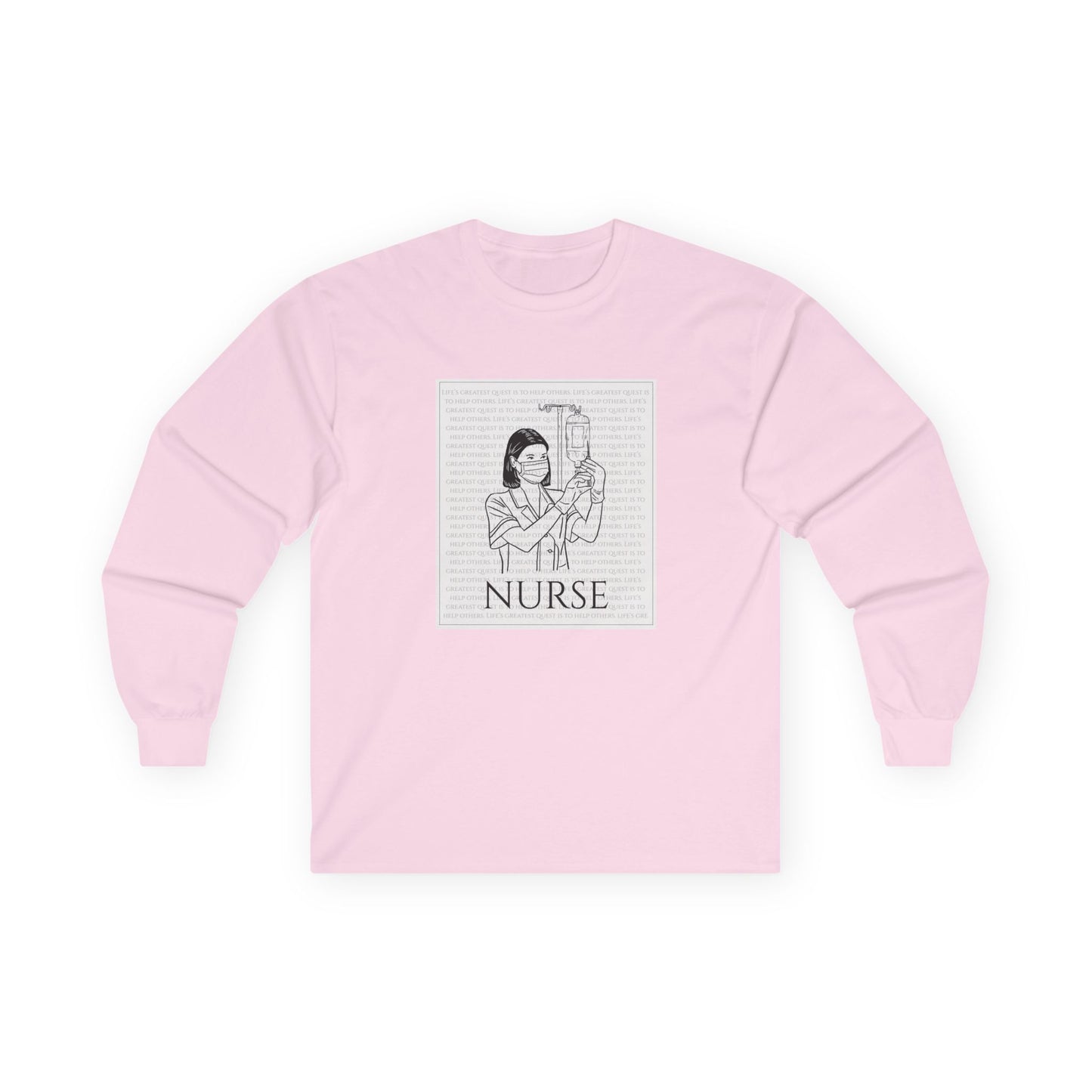 Nurse- Life's Greatest Quest Long Sleeve Tee, Unisex Gift for Healthcare Workers, Appreciation Gift, Nursing School Graduation, Medical Profession Shirt
