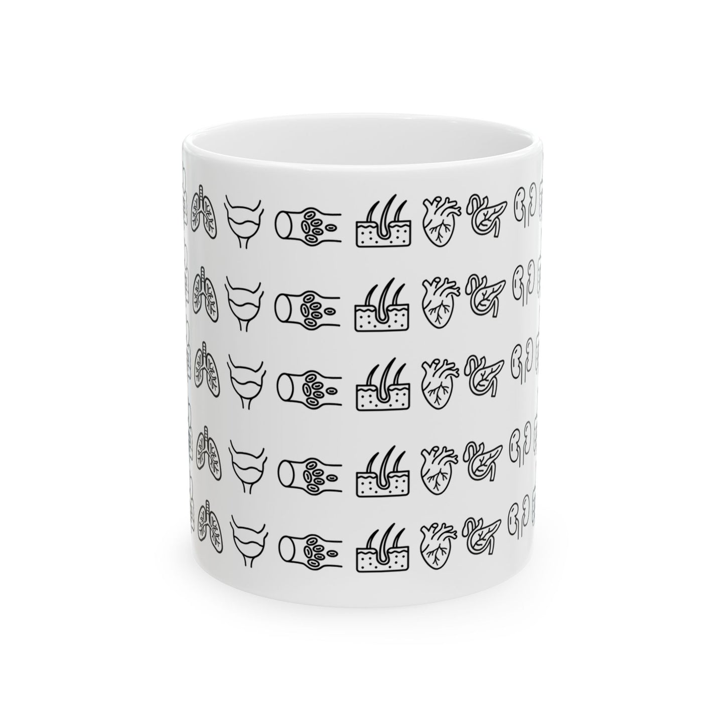 Ceramic Mug Organs Great Gift for Nursing Students