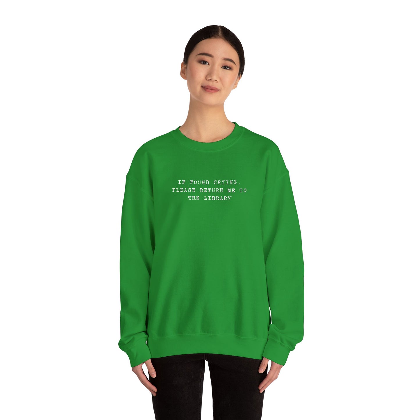 Crying Library Sweatshirt - Perfect Gift for Friends, Inspiration, Relaxation, Everyday Wear, Birthday, Holidays