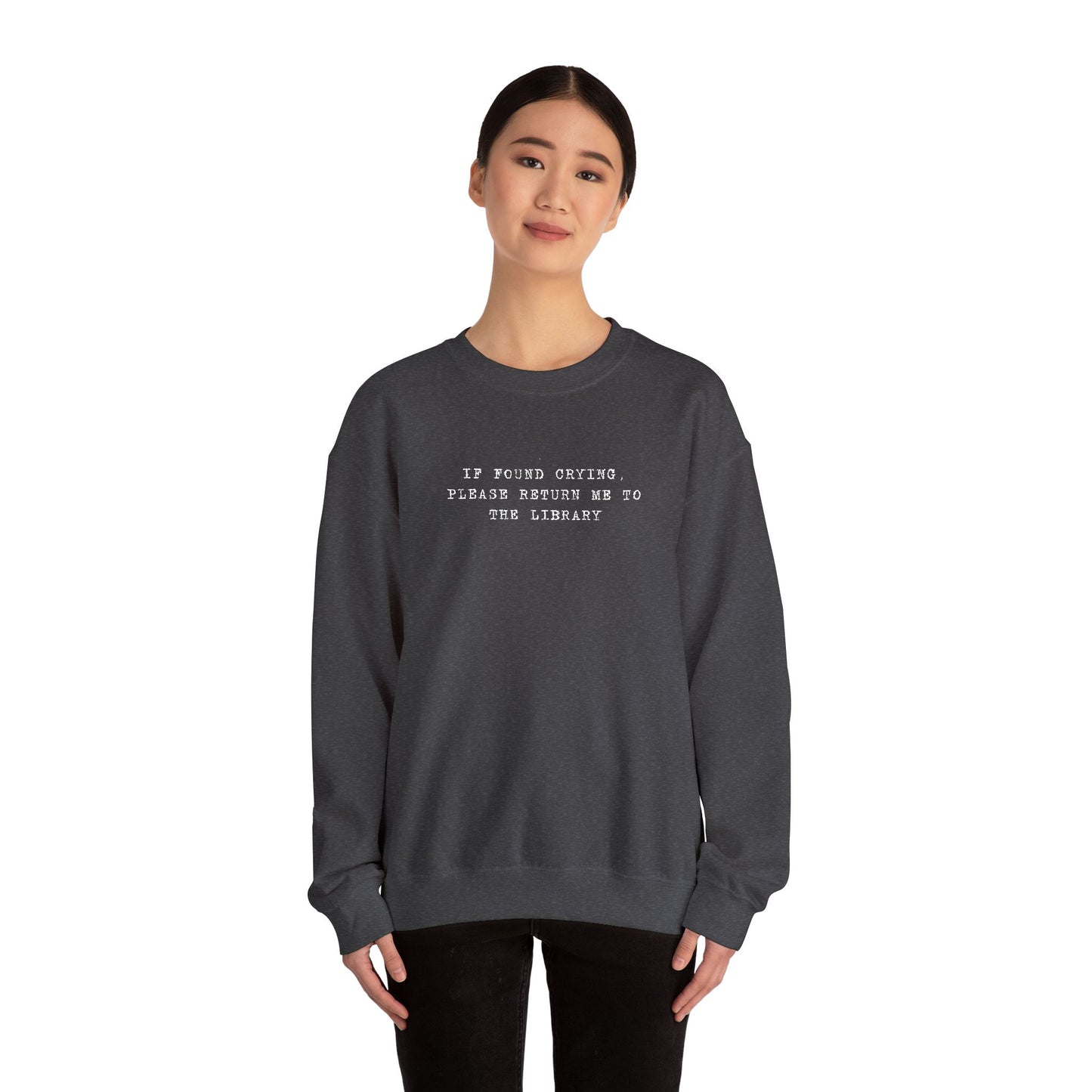 Crying Library Sweatshirt - Perfect Gift for Friends, Inspiration, Relaxation, Everyday Wear, Birthday, Holidays