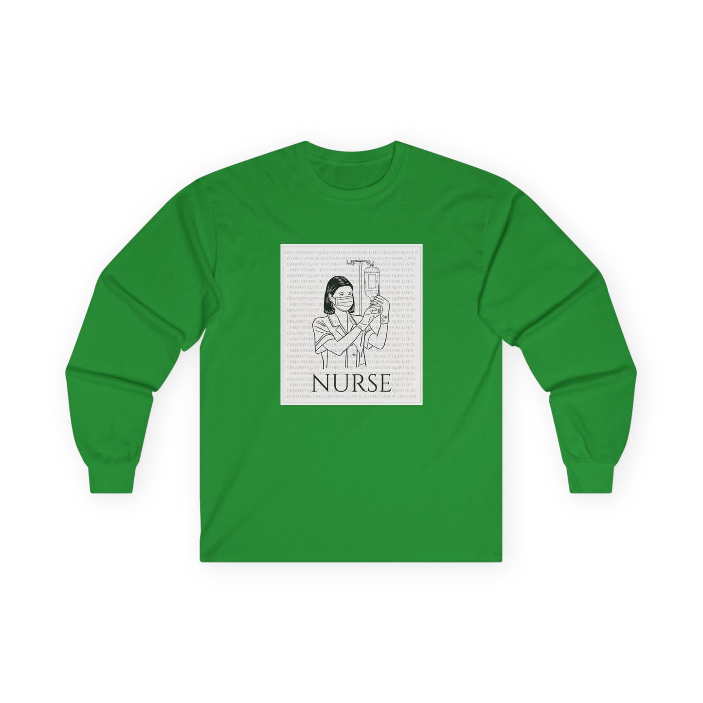 Nurse- Life's Greatest Quest Long Sleeve Tee, Unisex Gift for Healthcare Workers, Appreciation Gift, Nursing School Graduation, Medical Profession Shirt