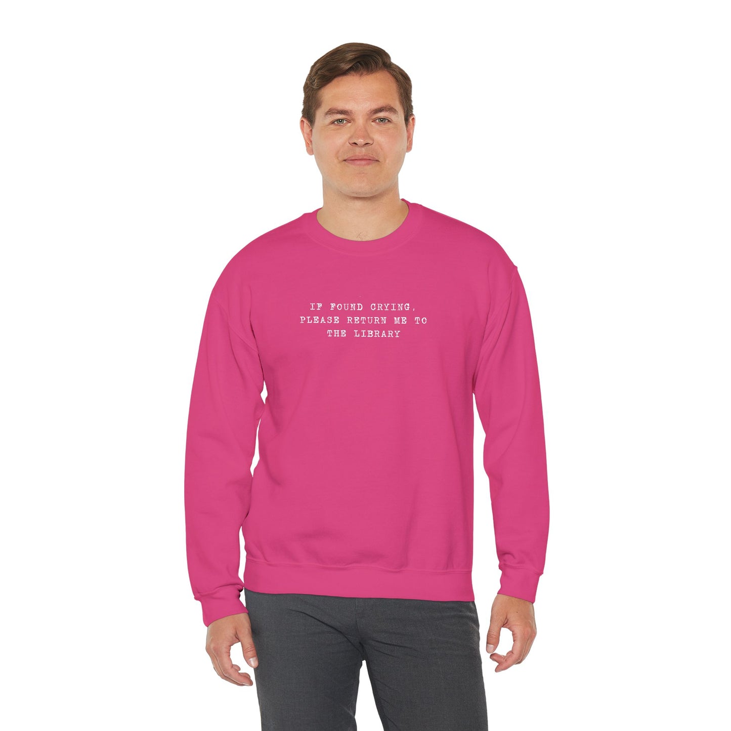 Crying Library Sweatshirt - Perfect Gift for Friends, Inspiration, Relaxation, Everyday Wear, Birthday, Holidays