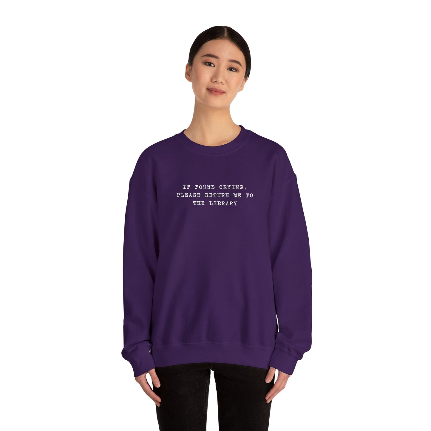 Crying Library Sweatshirt - Perfect Gift for Friends, Inspiration, Relaxation, Everyday Wear, Birthday, Holidays