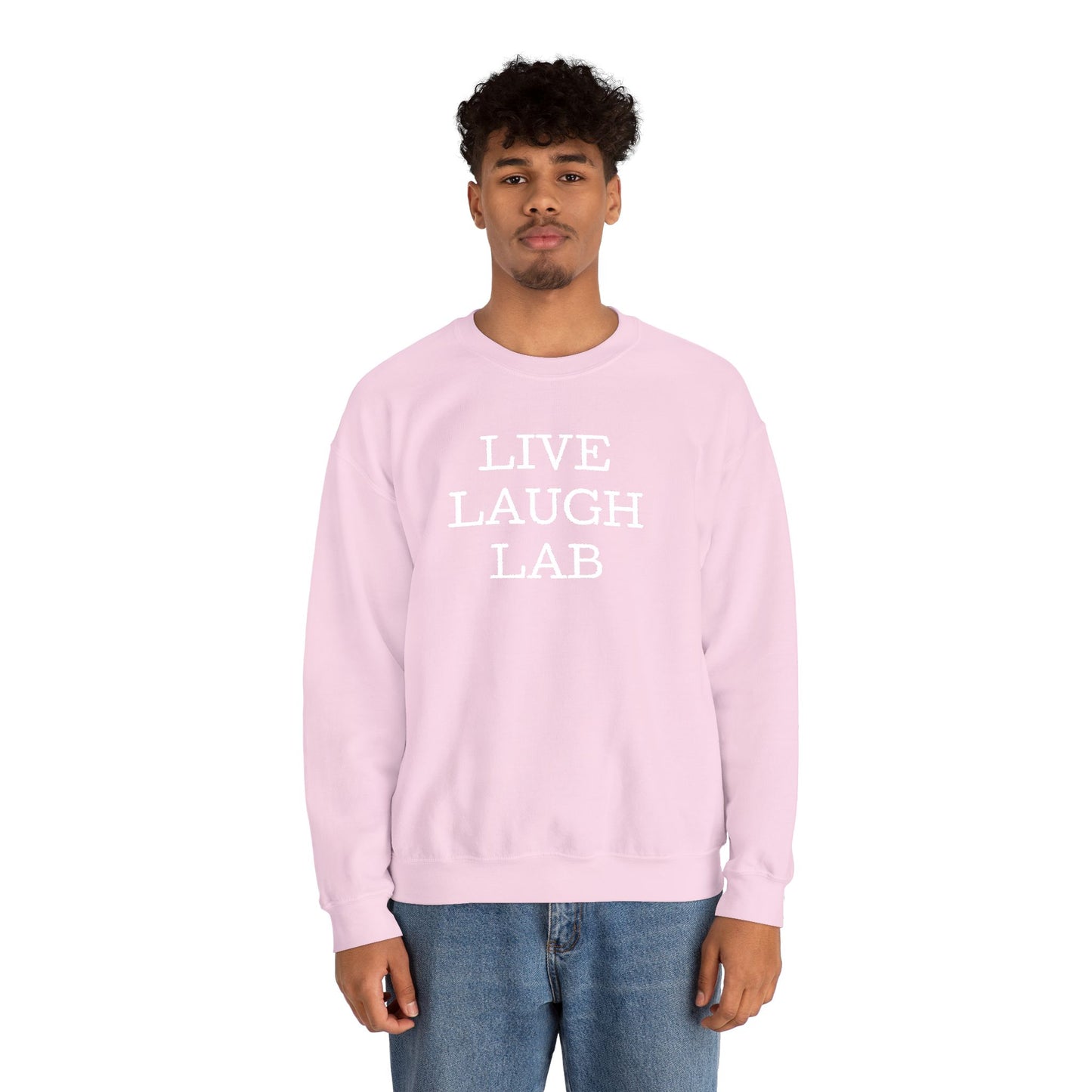 Live Laugh Lab Sweatshirt, Cozy Unisex Crewneck, Funny Gift, Casual Wear, Ideal for Friends, Perfect for Everyday Comfort