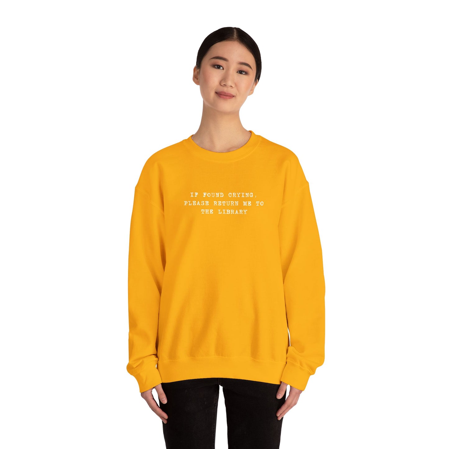 Crying Library Sweatshirt - Perfect Gift for Friends, Inspiration, Relaxation, Everyday Wear, Birthday, Holidays