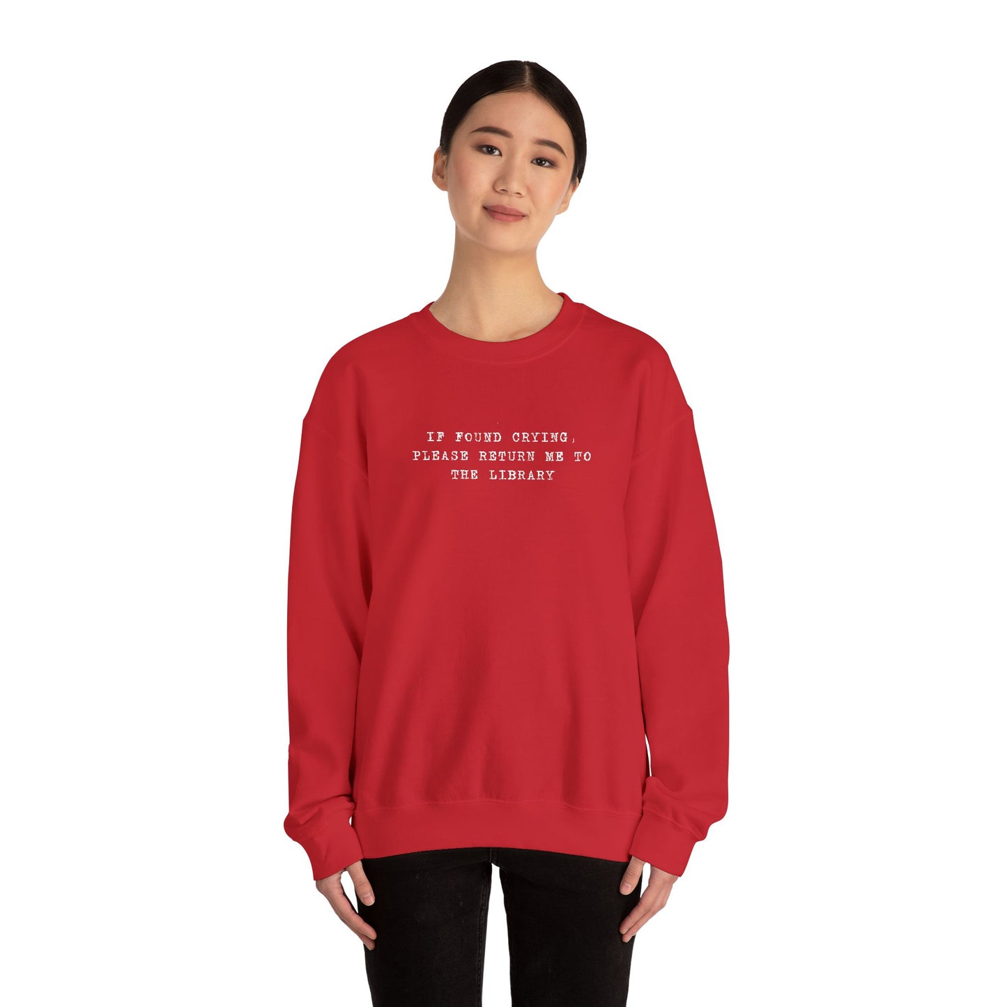 Crying Library Sweatshirt - Perfect Gift for Friends, Inspiration, Relaxation, Everyday Wear, Birthday, Holidays