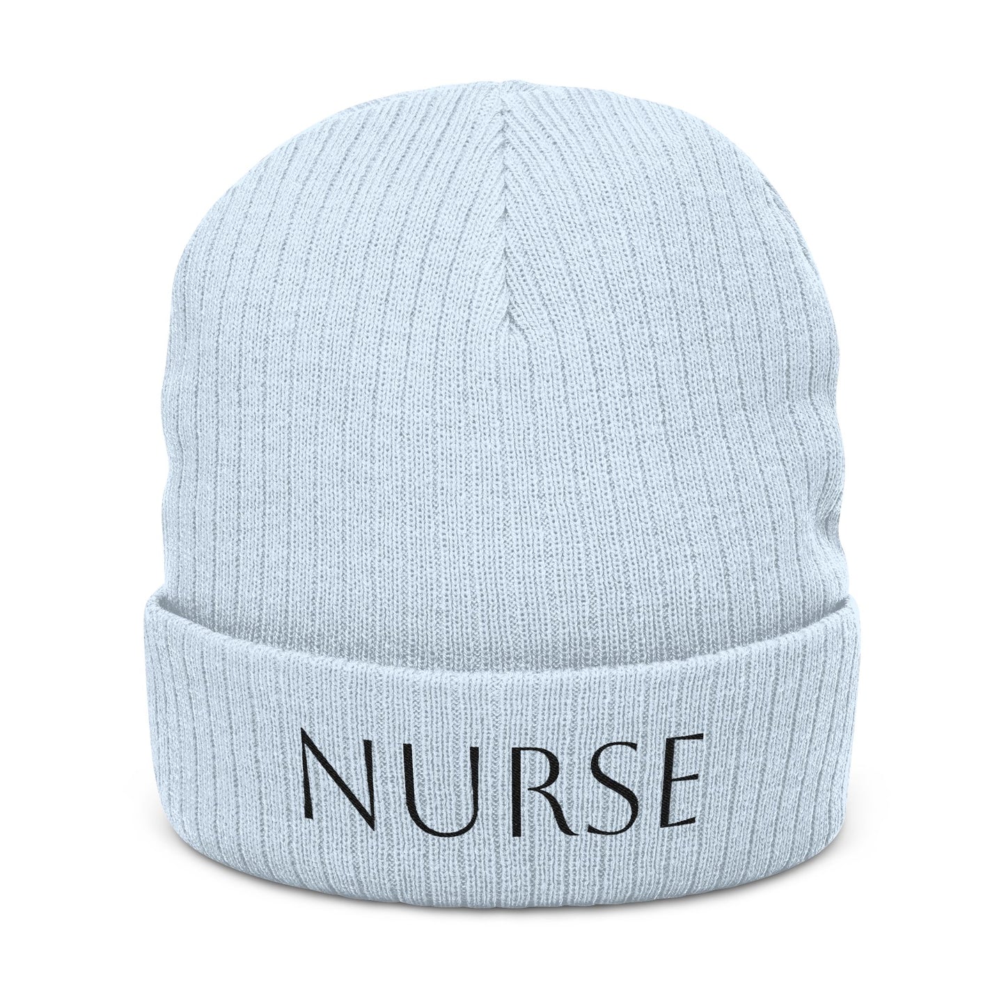 COLORFUL Embroidered Ribbed NURSE Beanie, Warm Nurse Beanie, Gifts for Healthcare Workers, Cozy Winter Hat, Embroidery Beanie