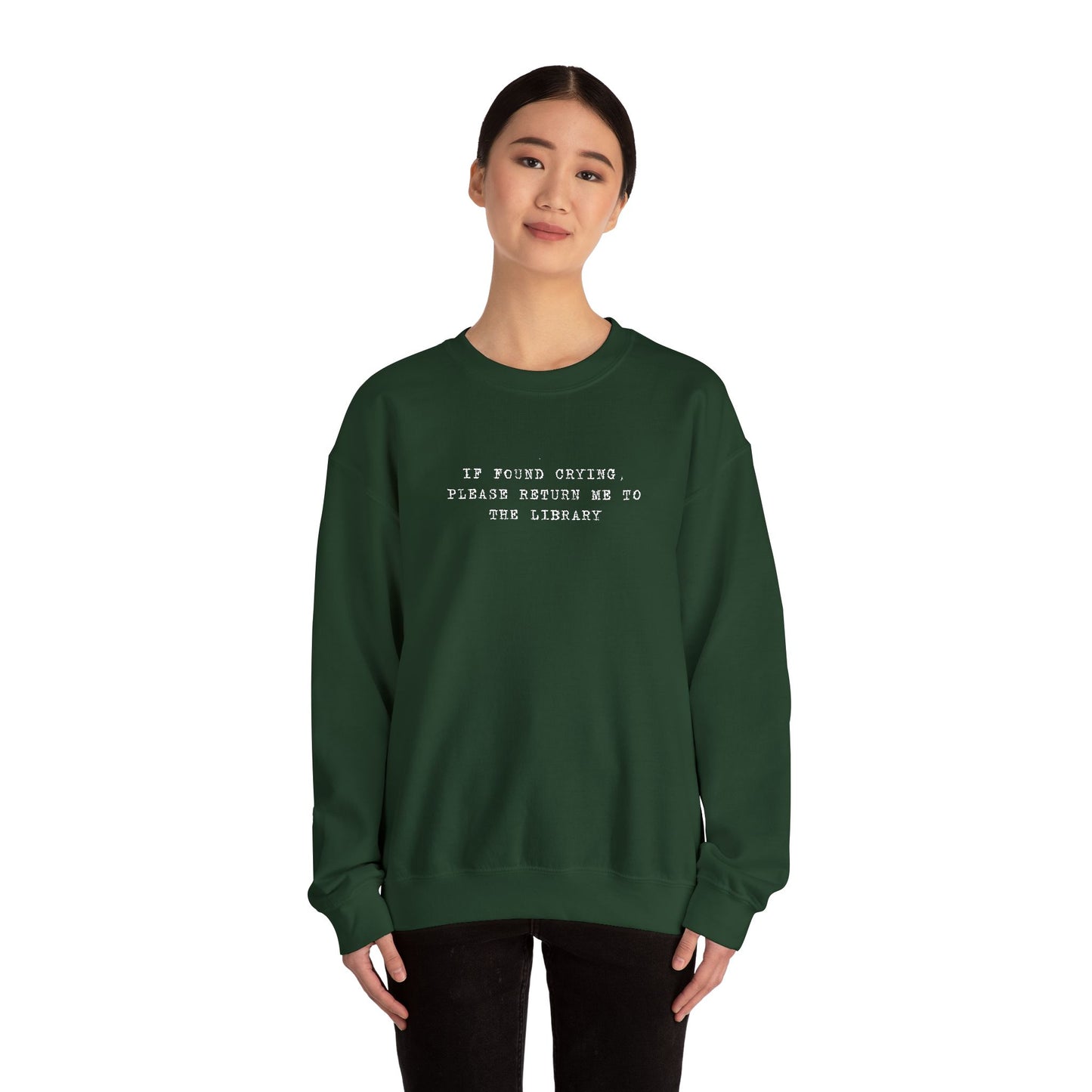Crying Library Sweatshirt - Perfect Gift for Friends, Inspiration, Relaxation, Everyday Wear, Birthday, Holidays
