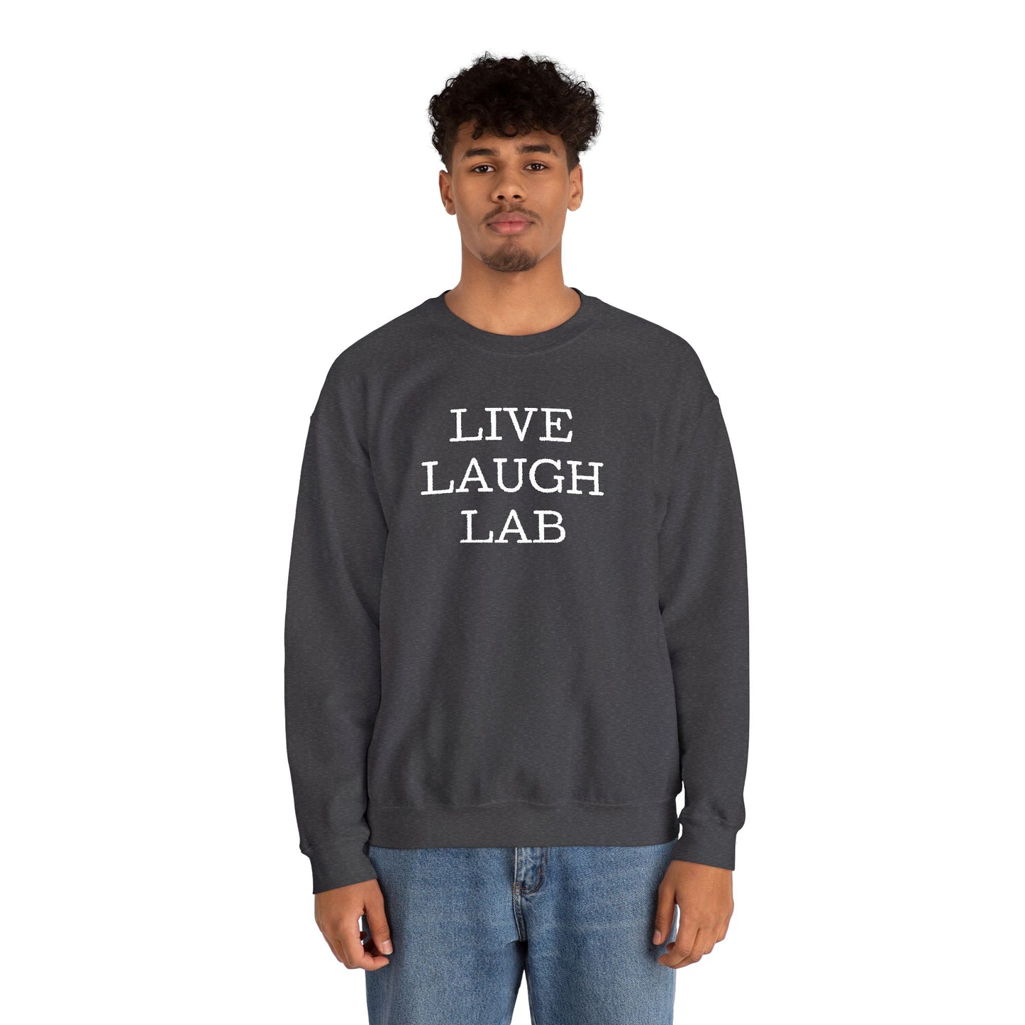 Live Laugh Lab Sweatshirt, Cozy Unisex Crewneck, Funny Gift, Casual Wear, Ideal for Friends, Perfect for Everyday Comfort