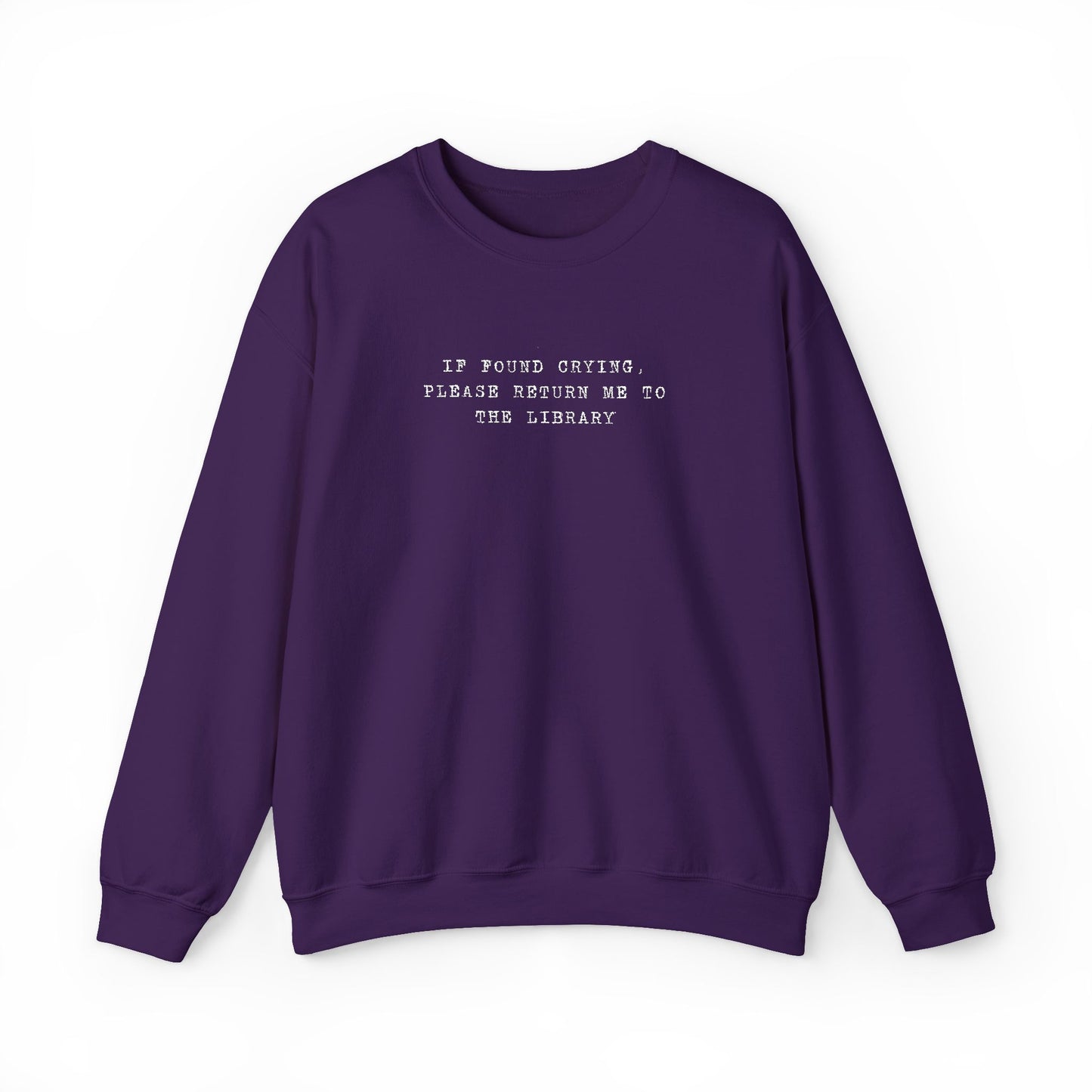 Crying Library Sweatshirt - Perfect Gift for Friends, Inspiration, Relaxation, Everyday Wear, Birthday, Holidays