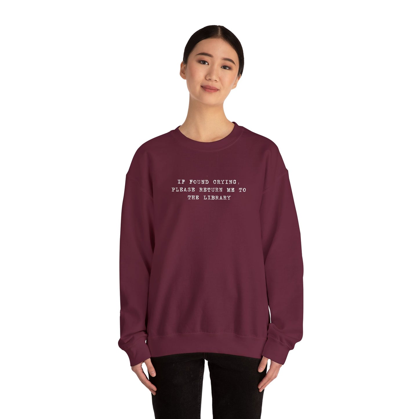 Crying Library Sweatshirt - Perfect Gift for Friends, Inspiration, Relaxation, Everyday Wear, Birthday, Holidays
