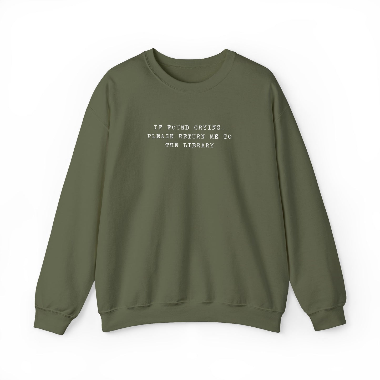 Crying Library Sweatshirt - Perfect Gift for Friends, Inspiration, Relaxation, Everyday Wear, Birthday, Holidays