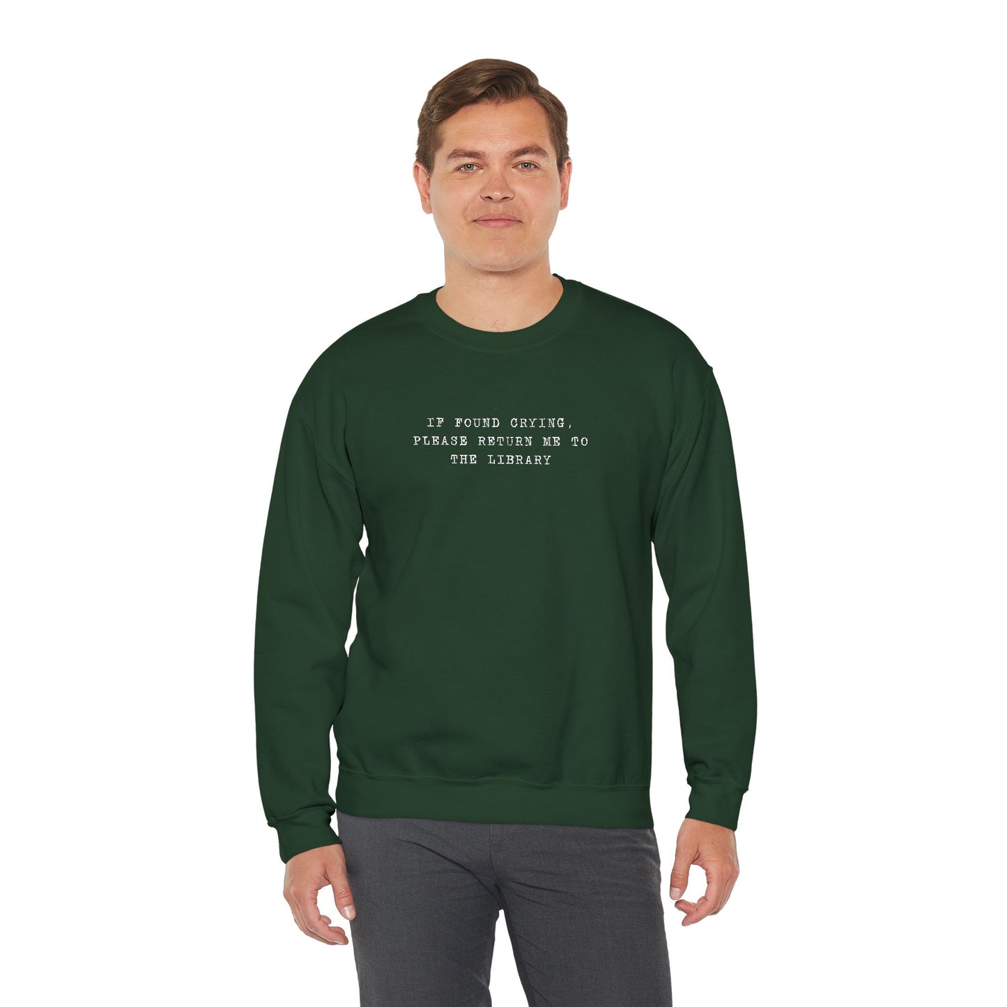Crying Library Sweatshirt - Perfect Gift for Friends, Inspiration, Relaxation, Everyday Wear, Birthday, Holidays