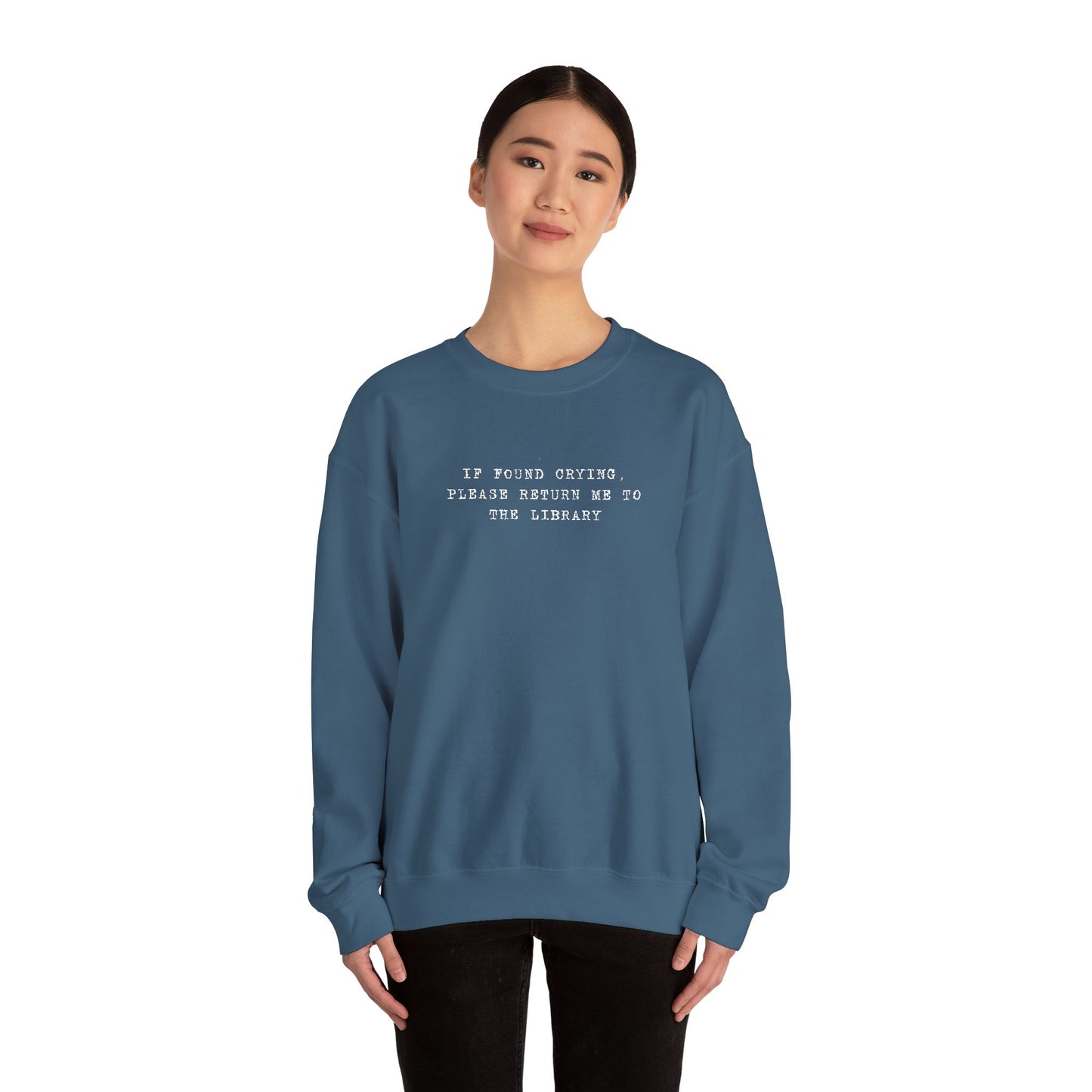 Crying Library Sweatshirt - Perfect Gift for Friends, Inspiration, Relaxation, Everyday Wear, Birthday, Holidays