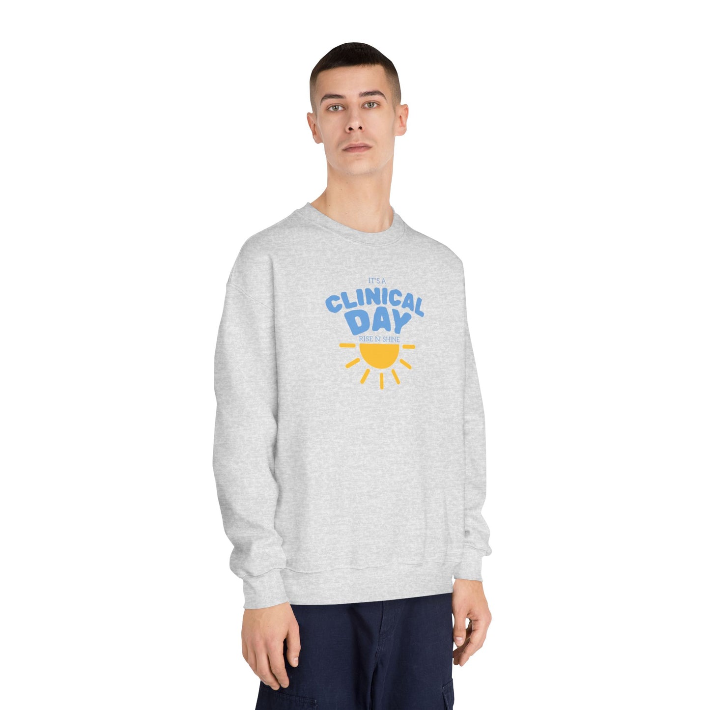 Clinical Day Unisex Sweatshirt, Cozy Crewneck for Healthcare Workers, Perfect for Gifts, Workwear, Everyday Comfort