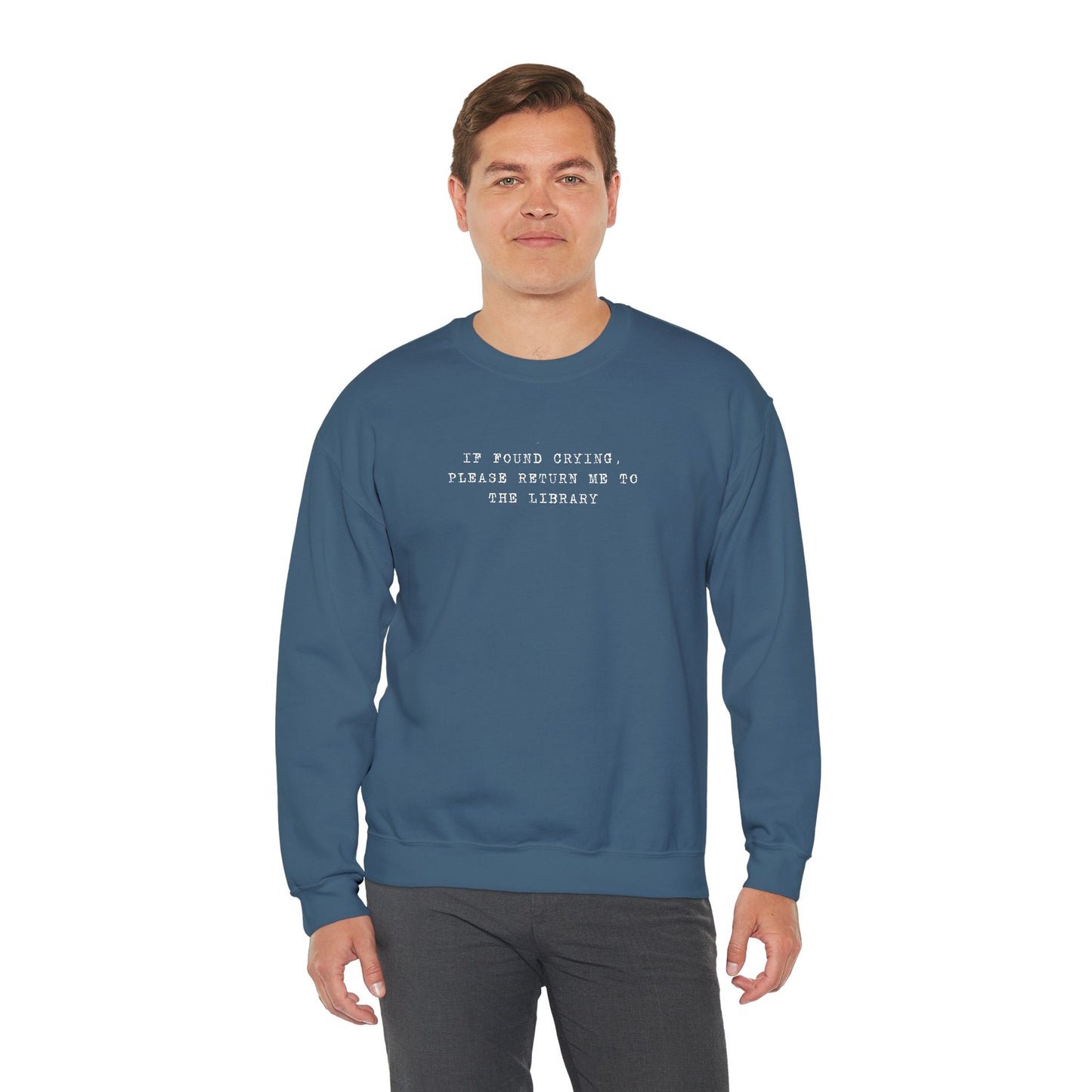 Crying Library Sweatshirt - Perfect Gift for Friends, Inspiration, Relaxation, Everyday Wear, Birthday, Holidays