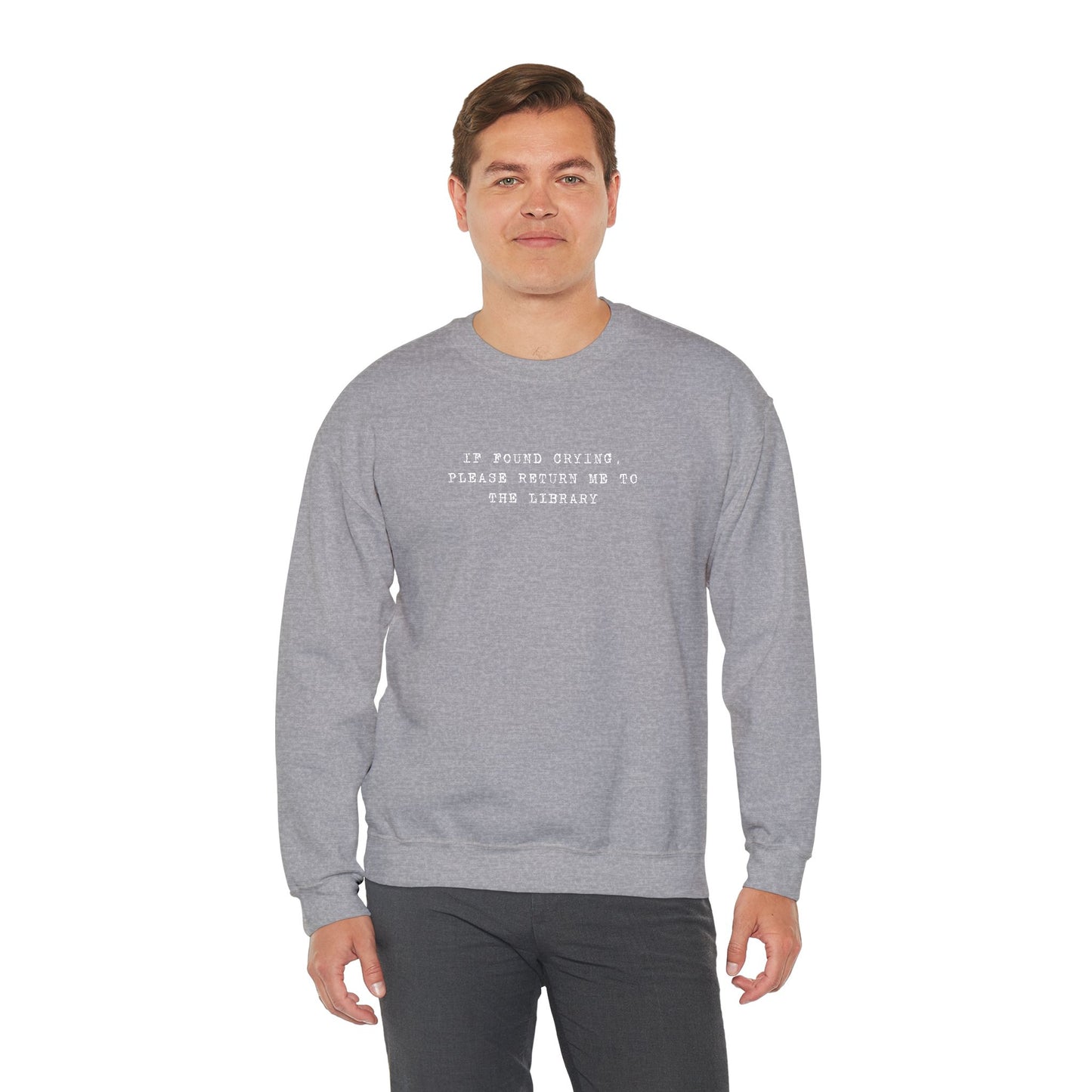 Crying Library Sweatshirt - Perfect Gift for Friends, Inspiration, Relaxation, Everyday Wear, Birthday, Holidays
