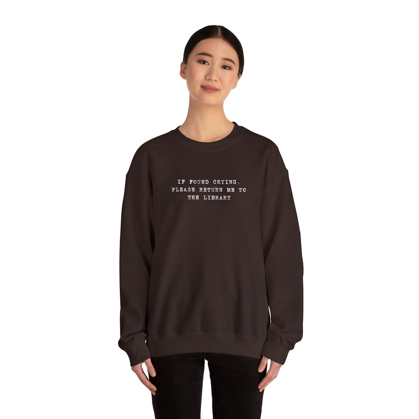 Crying Library Sweatshirt - Perfect Gift for Friends, Inspiration, Relaxation, Everyday Wear, Birthday, Holidays