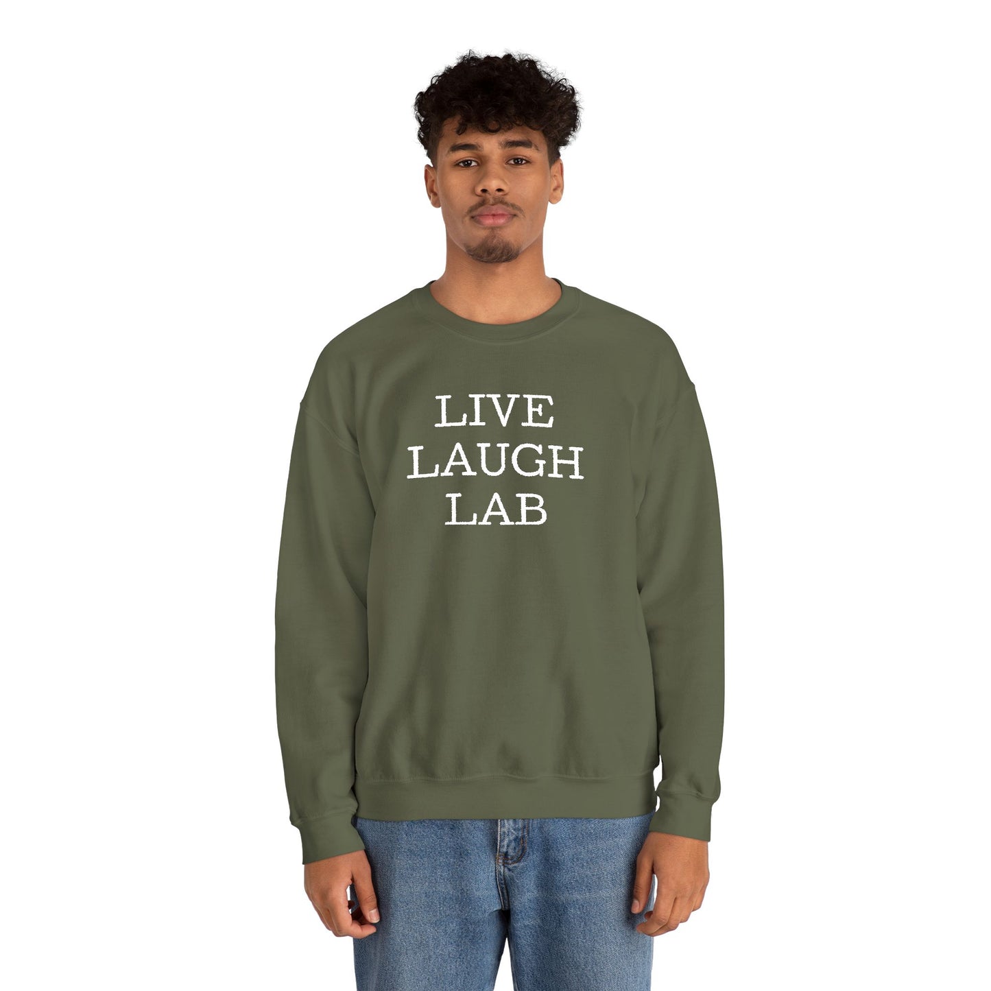 Live Laugh Lab Sweatshirt, Cozy Unisex Crewneck, Funny Gift, Casual Wear, Ideal for Friends, Perfect for Everyday Comfort