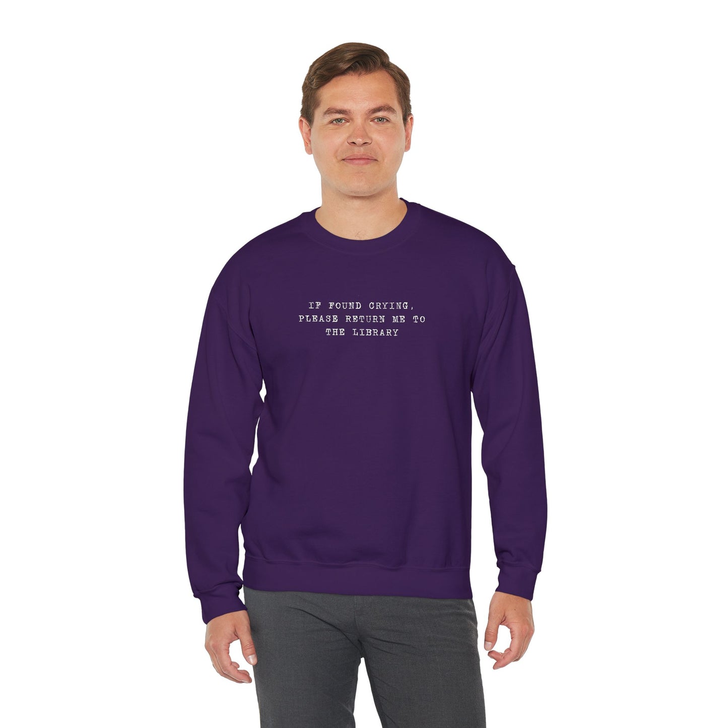 Crying Library Sweatshirt - Perfect Gift for Friends, Inspiration, Relaxation, Everyday Wear, Birthday, Holidays