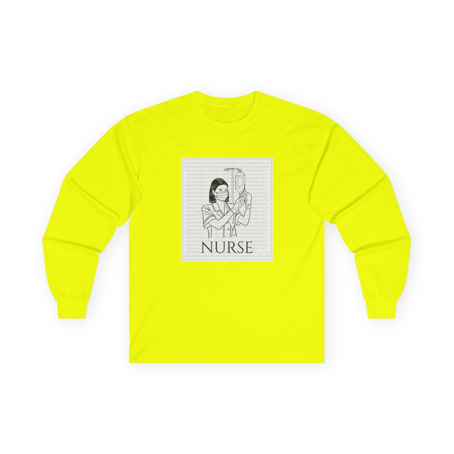 Nurse- Life's Greatest Quest Long Sleeve Tee, Unisex Gift for Healthcare Workers, Appreciation Gift, Nursing School Graduation, Medical Profession Shirt