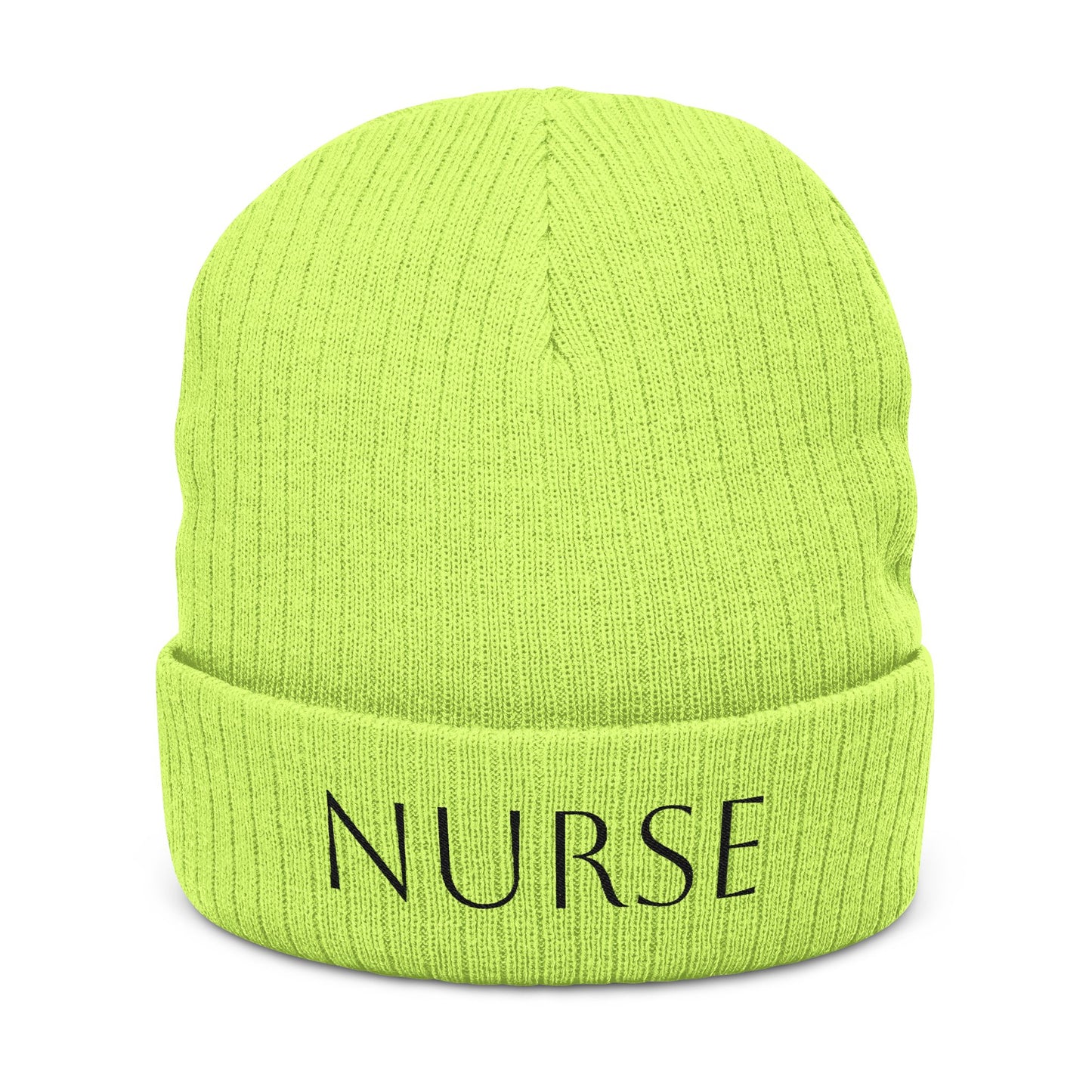 COLORFUL Embroidered Ribbed NURSE Beanie, Warm Nurse Beanie, Gifts for Healthcare Workers, Cozy Winter Hat, Embroidery Beanie