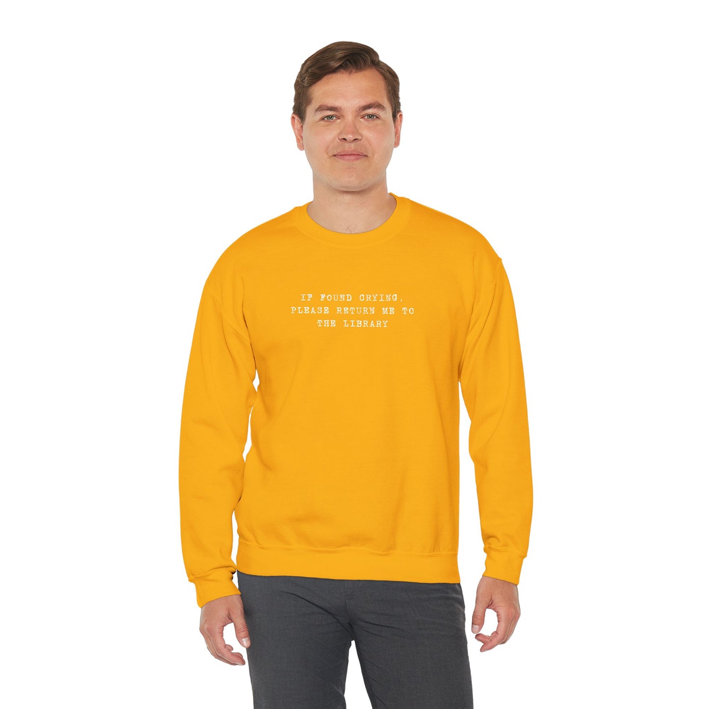Crying Library Sweatshirt - Perfect Gift for Friends, Inspiration, Relaxation, Everyday Wear, Birthday, Holidays