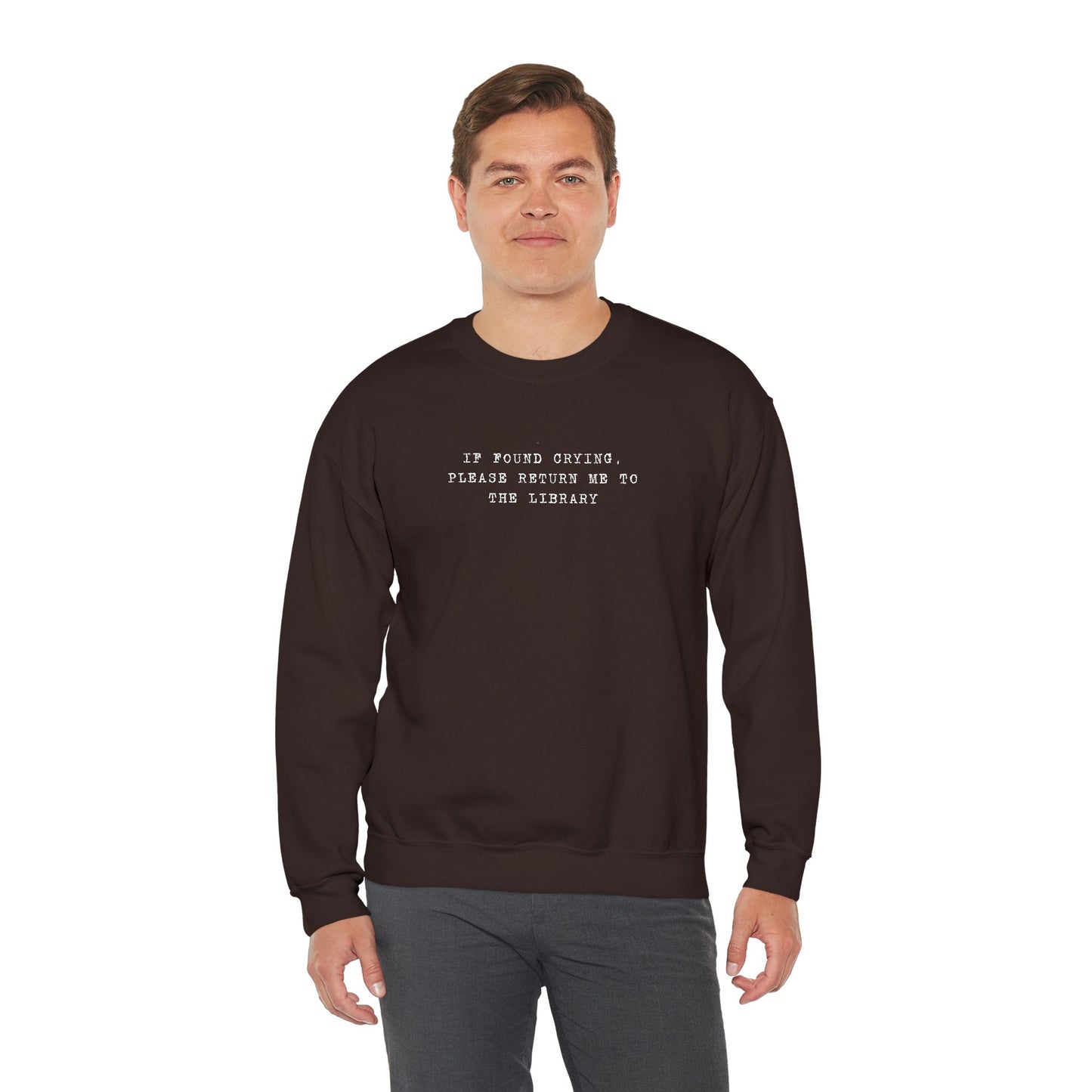 Crying Library Sweatshirt - Perfect Gift for Friends, Inspiration, Relaxation, Everyday Wear, Birthday, Holidays