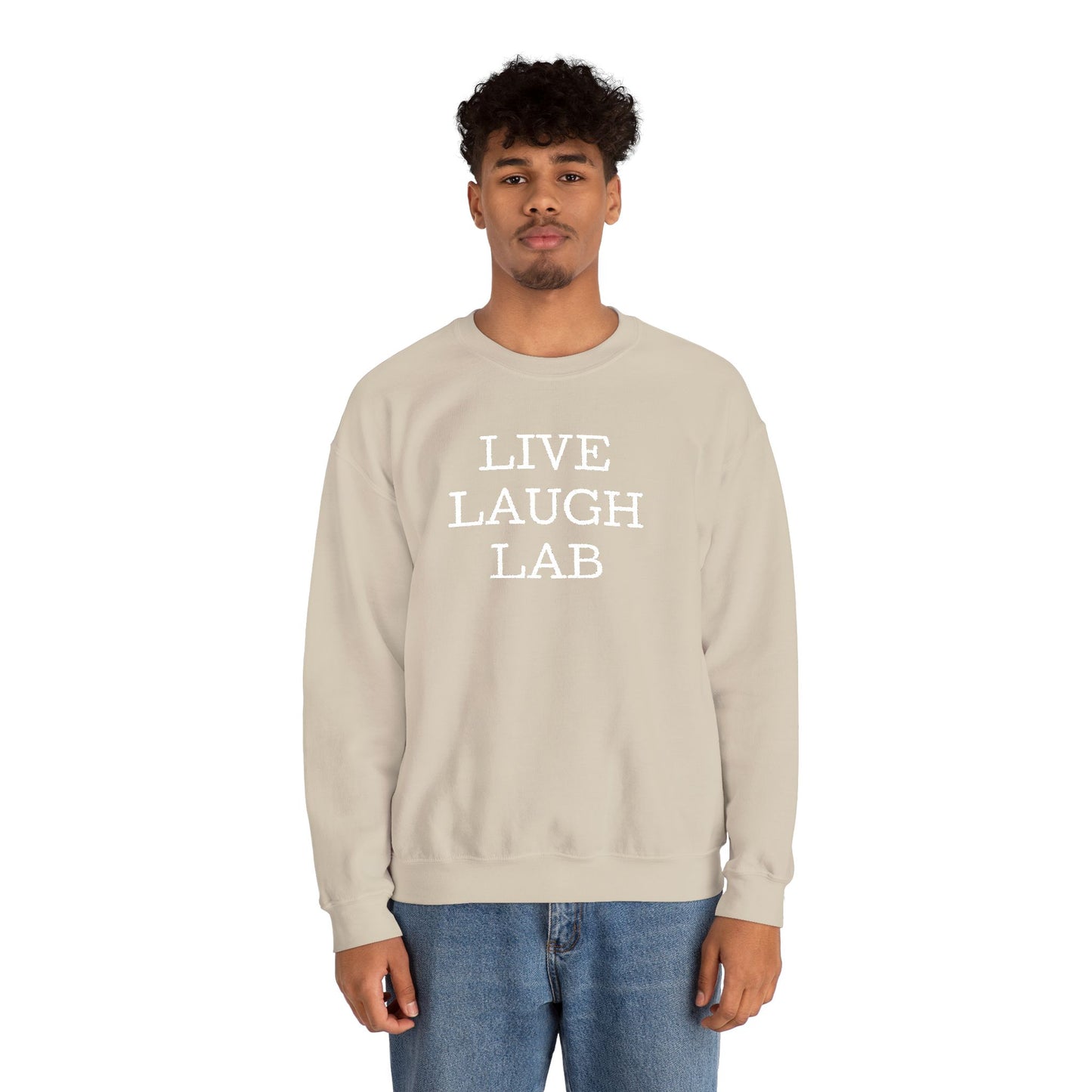 Live Laugh Lab Sweatshirt, Cozy Unisex Crewneck, Funny Gift, Casual Wear, Ideal for Friends, Perfect for Everyday Comfort