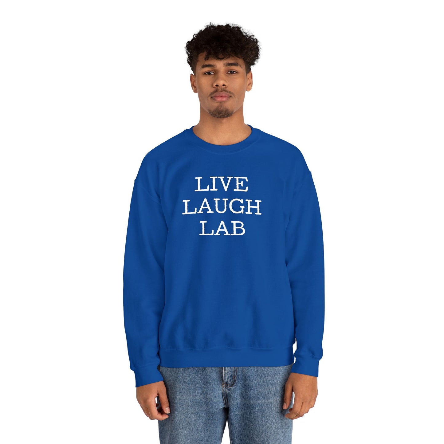 Live Laugh Lab Sweatshirt, Cozy Unisex Crewneck, Funny Gift, Casual Wear, Ideal for Friends, Perfect for Everyday Comfort