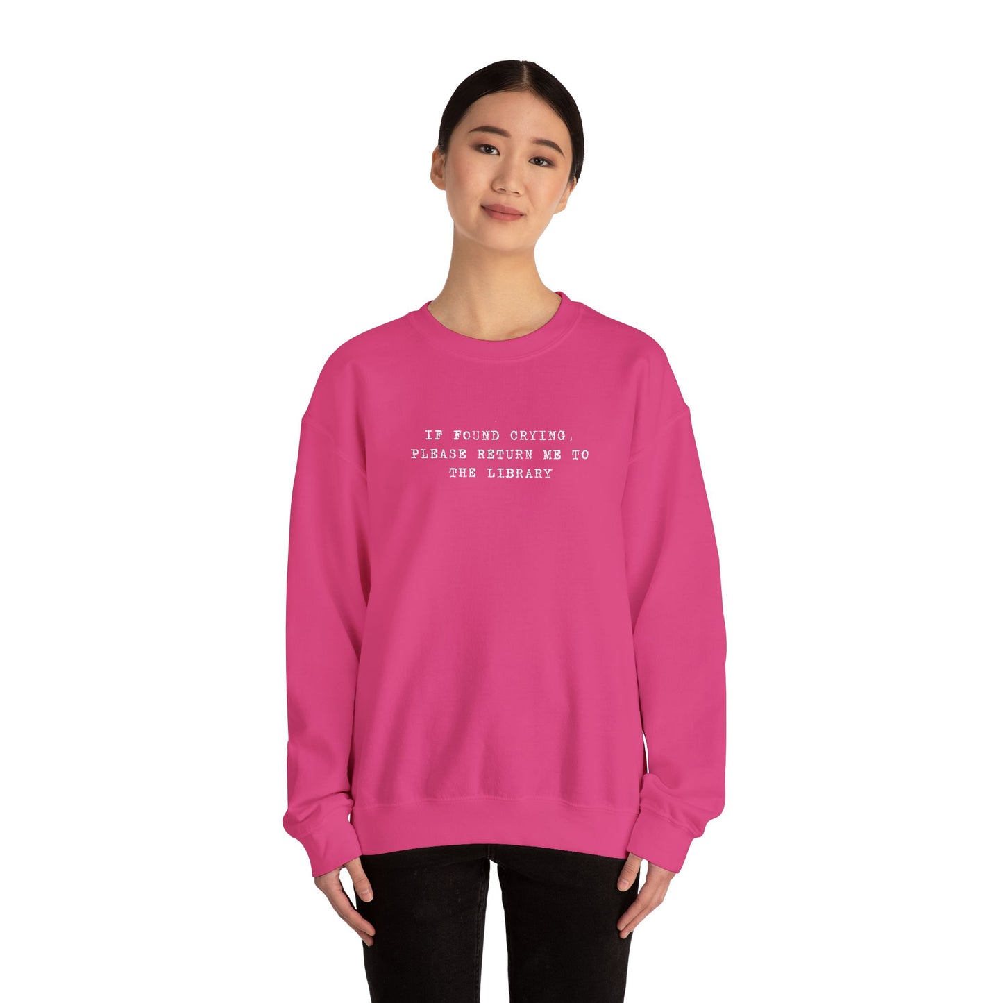 Crying Library Sweatshirt - Perfect Gift for Friends, Inspiration, Relaxation, Everyday Wear, Birthday, Holidays