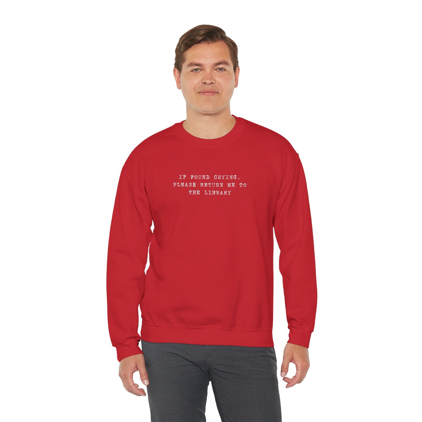 Crying Library Sweatshirt - Perfect Gift for Friends, Inspiration, Relaxation, Everyday Wear, Birthday, Holidays