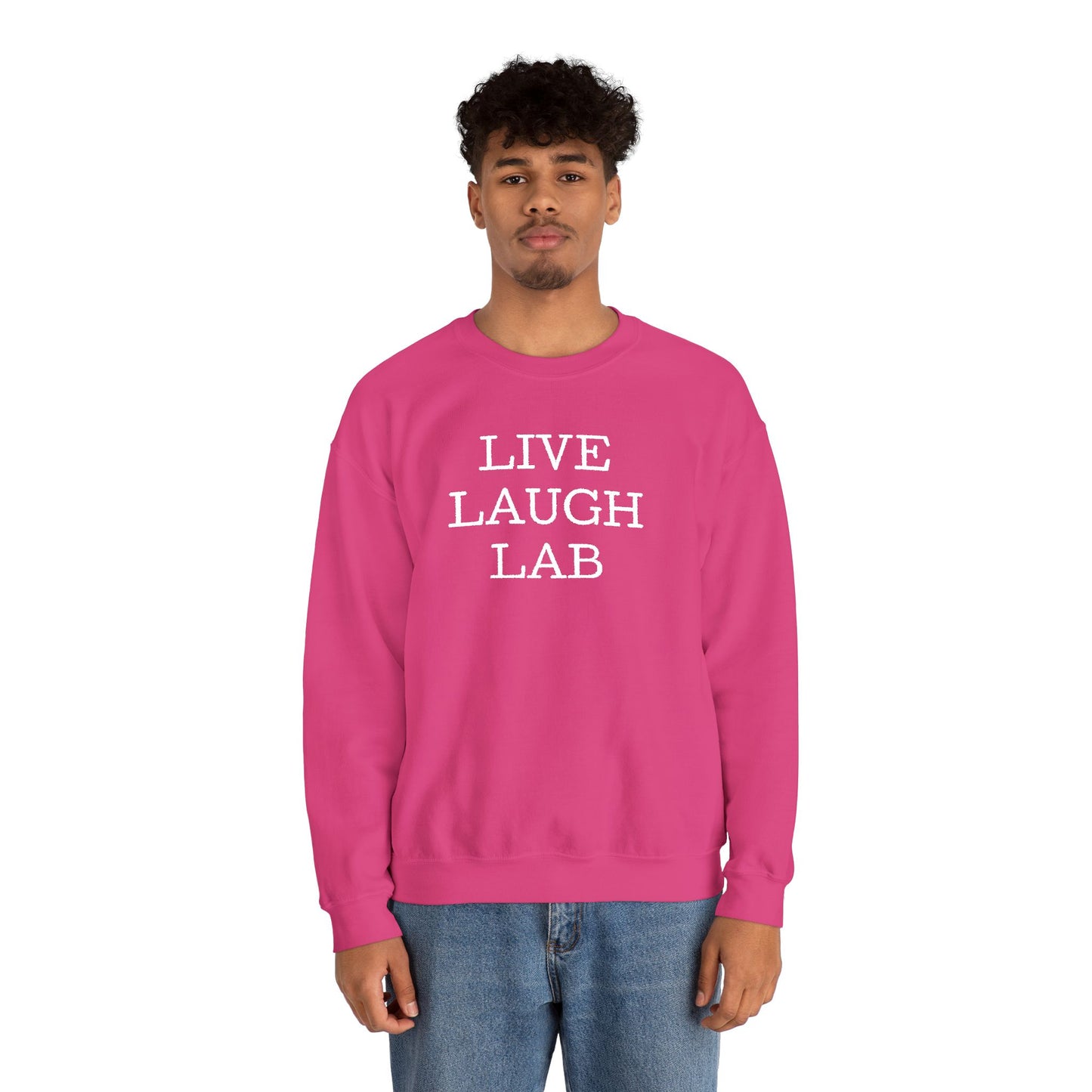 Live Laugh Lab Sweatshirt, Cozy Unisex Crewneck, Funny Gift, Casual Wear, Ideal for Friends, Perfect for Everyday Comfort