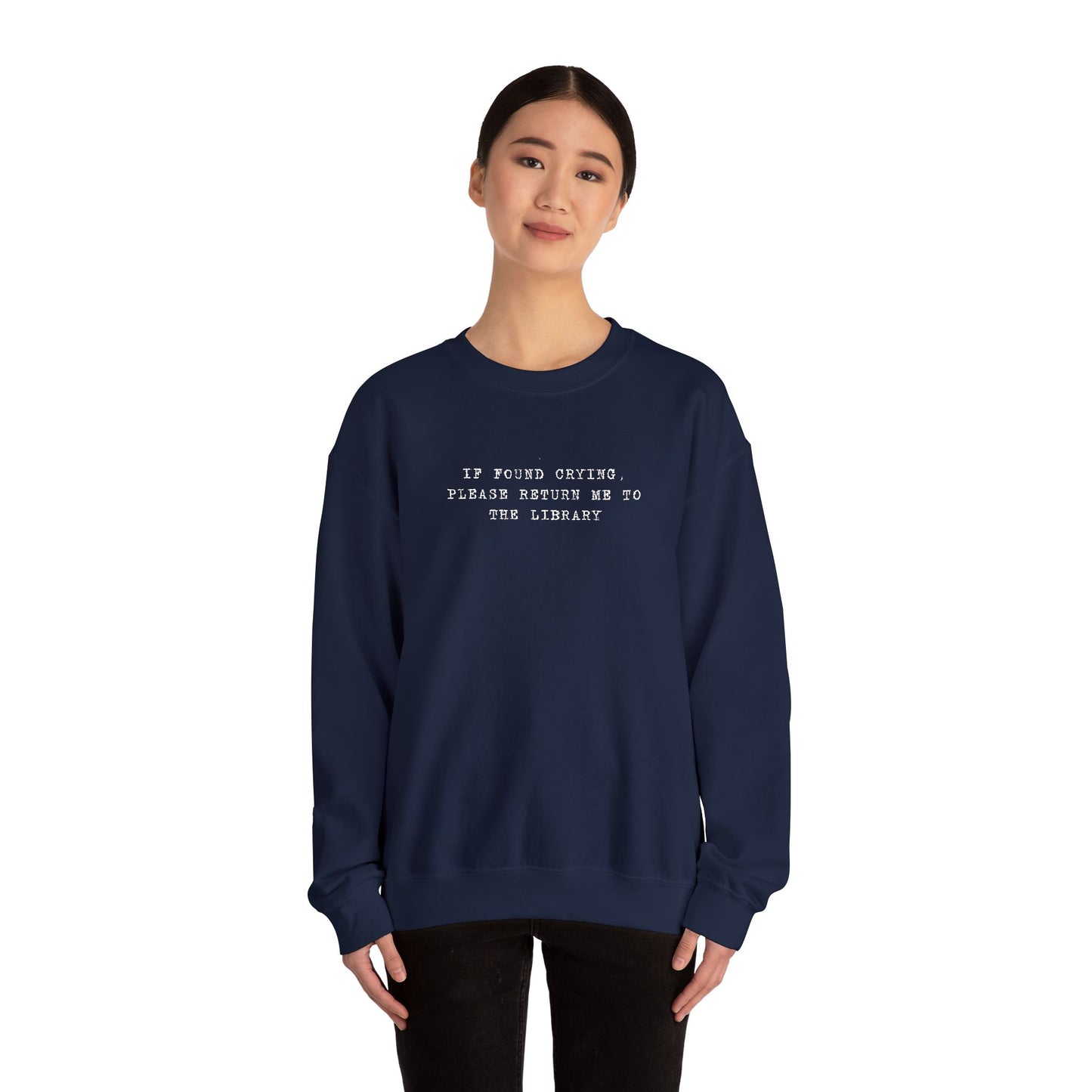 Crying Library Sweatshirt - Perfect Gift for Friends, Inspiration, Relaxation, Everyday Wear, Birthday, Holidays