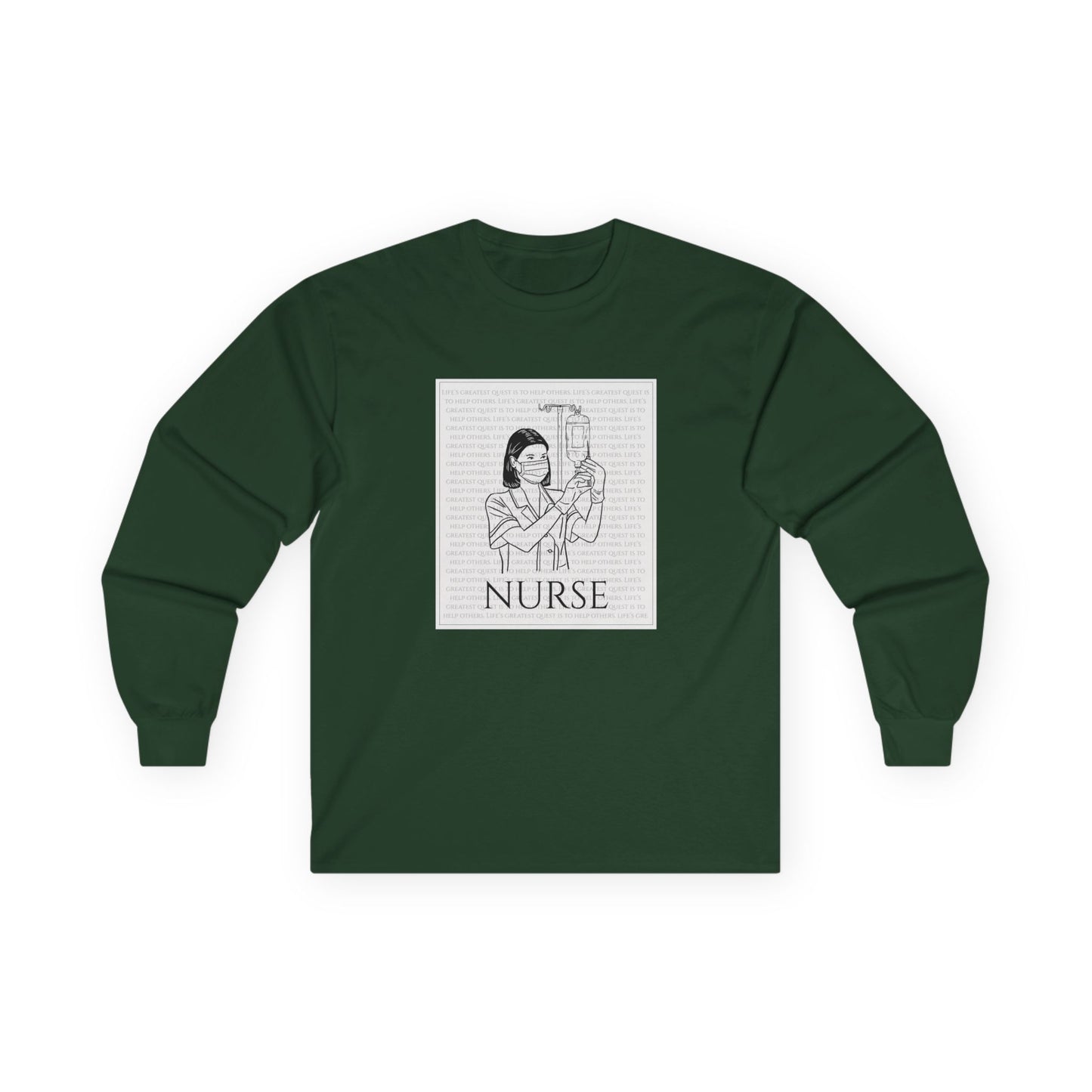 Nurse- Life's Greatest Quest Long Sleeve Tee, Unisex Gift for Healthcare Workers, Appreciation Gift, Nursing School Graduation, Medical Profession Shirt
