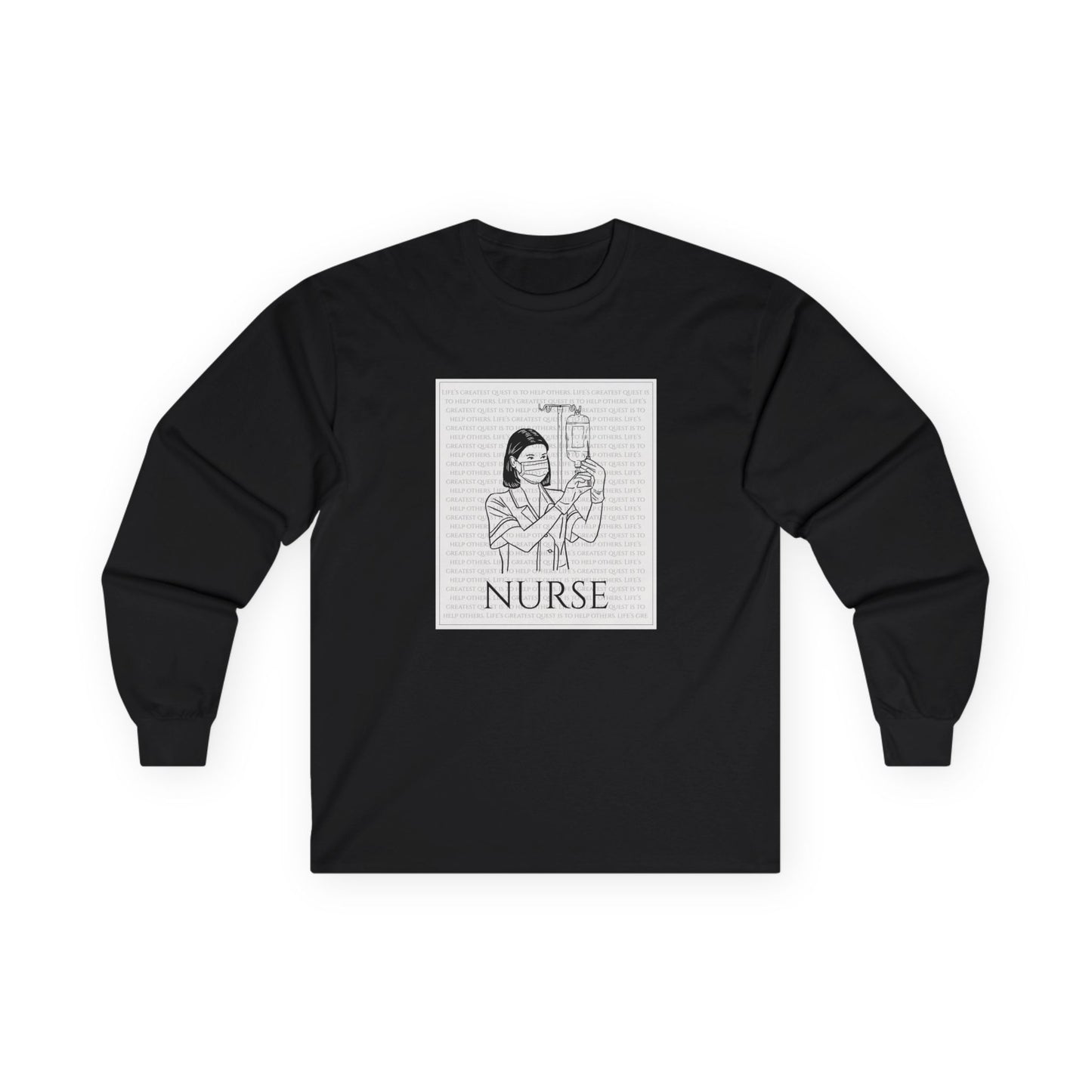 Nurse- Life's Greatest Quest Long Sleeve Tee, Unisex Gift for Healthcare Workers, Appreciation Gift, Nursing School Graduation, Medical Profession Shirt