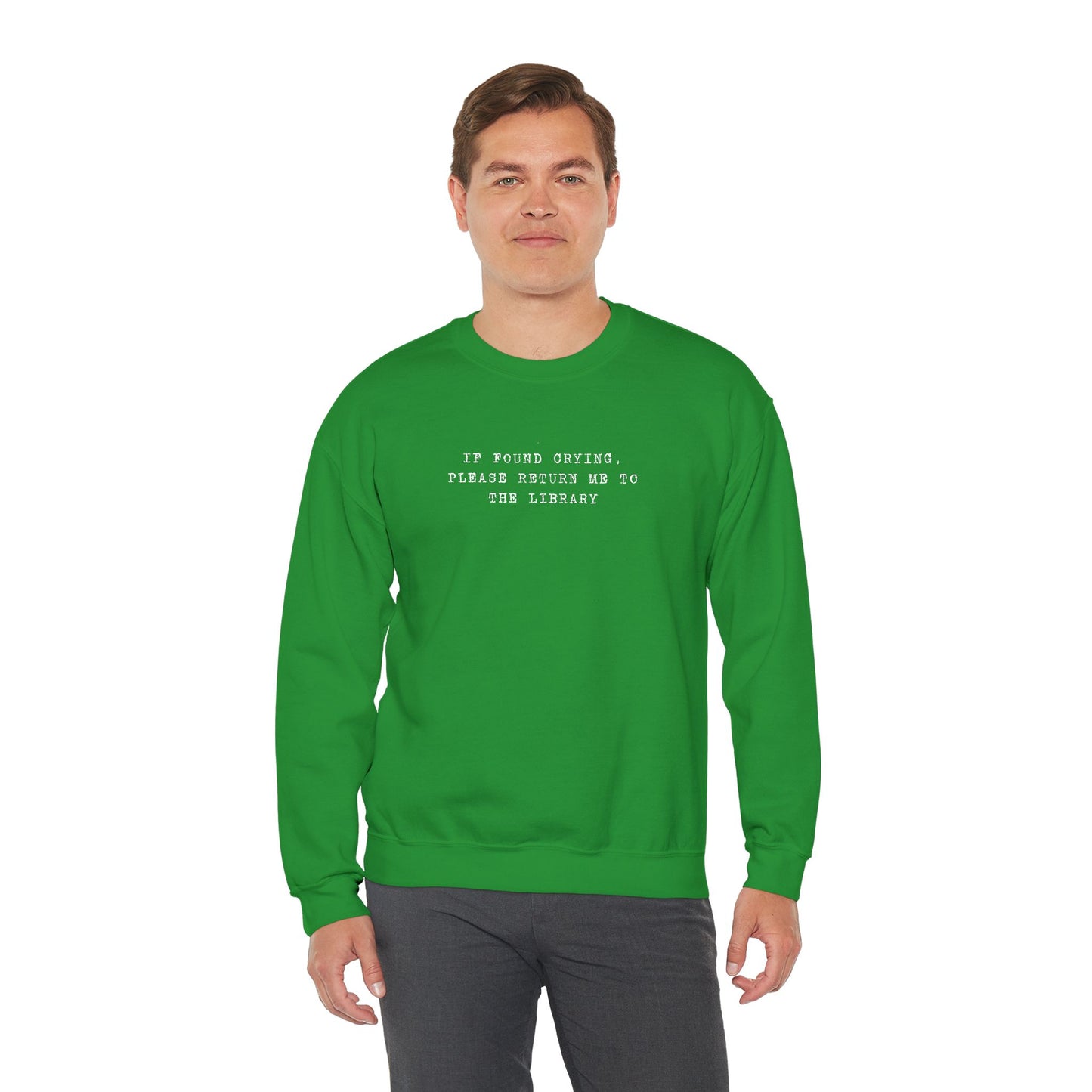 Crying Library Sweatshirt - Perfect Gift for Friends, Inspiration, Relaxation, Everyday Wear, Birthday, Holidays