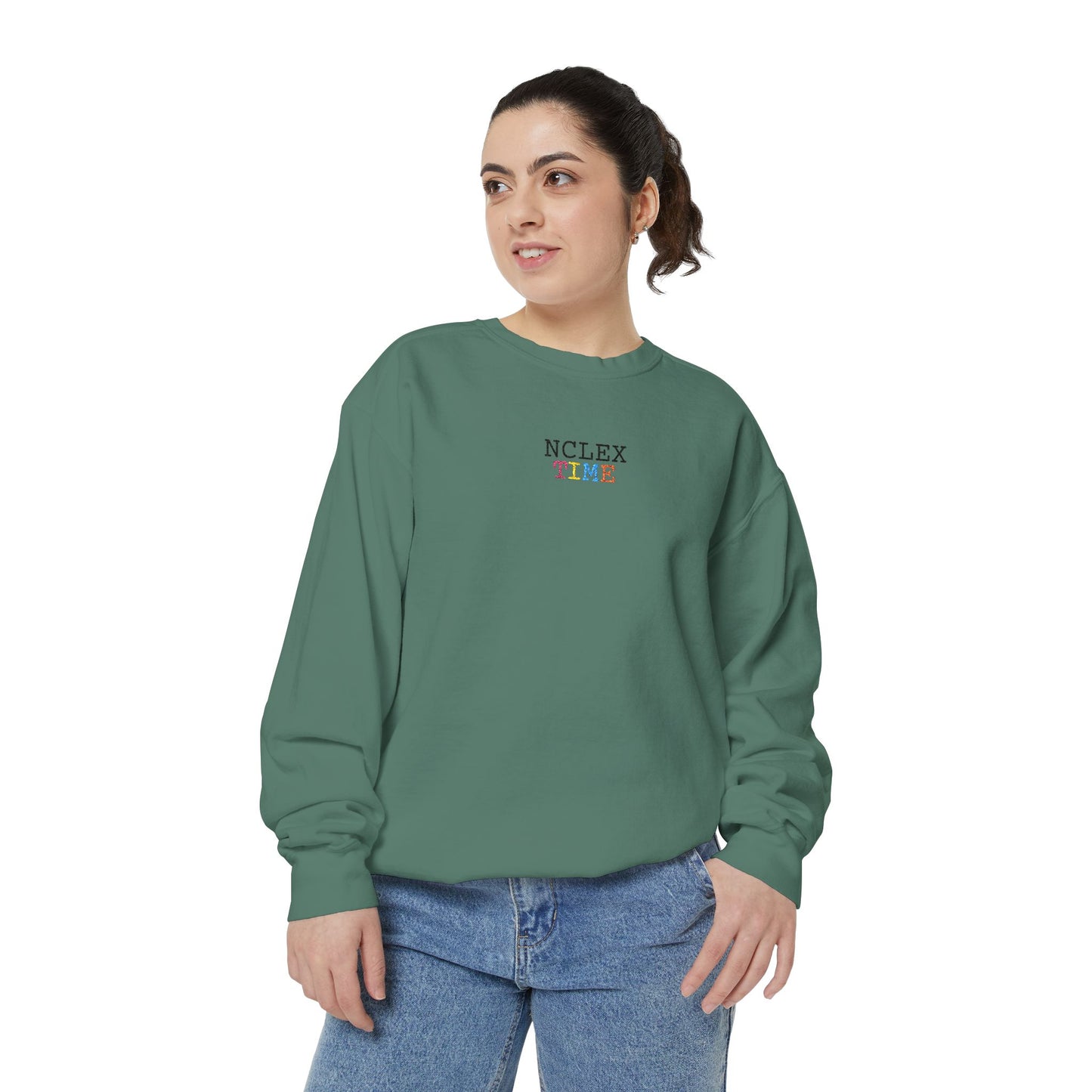 NCLEX Time Unisex Garment-Dyed Sweatshirt, Cozy Gift for Nursing Students, Comfortable Sweatshirt for Study Sessions, Perfect for [...]