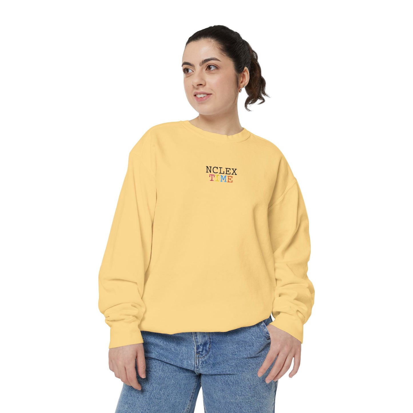 NCLEX Time Unisex Garment-Dyed Sweatshirt, Cozy Gift for Nursing Students, Comfortable Sweatshirt for Study Sessions, Perfect for [...]