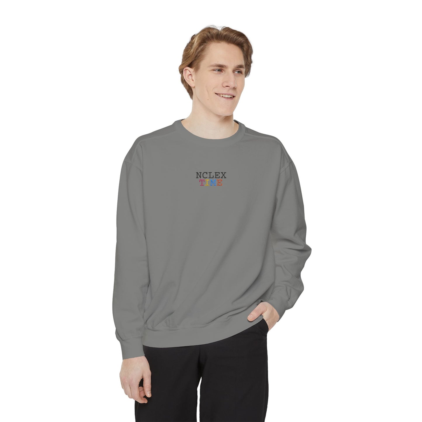 NCLEX Time Unisex Garment-Dyed Sweatshirt, Cozy Gift for Nursing Students, Comfortable Sweatshirt for Study Sessions, Perfect for [...]