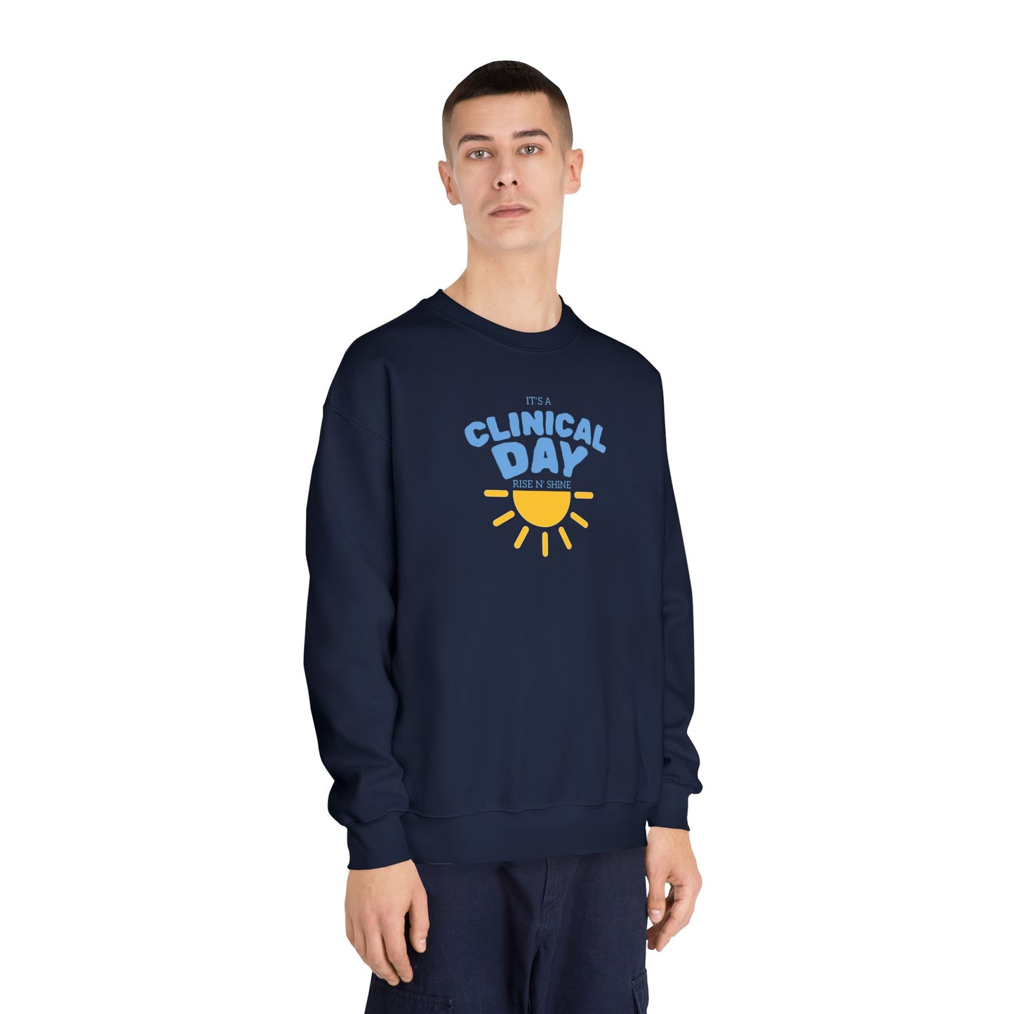 Clinical Day Unisex Sweatshirt, Cozy Crewneck for Healthcare Workers, Perfect for Gifts, Workwear, Everyday Comfort