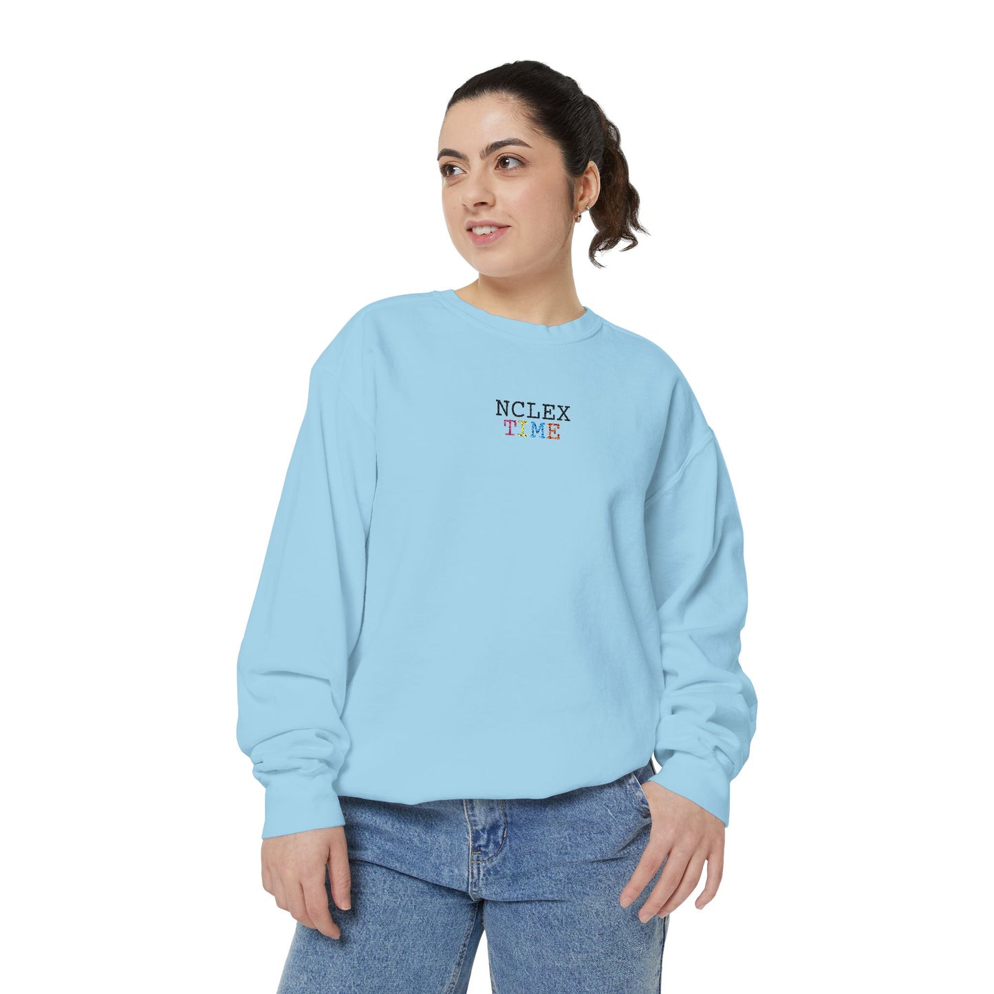 NCLEX Time Unisex Garment-Dyed Sweatshirt, Cozy Gift for Nursing Students, Comfortable Sweatshirt for Study Sessions, Perfect for [...]