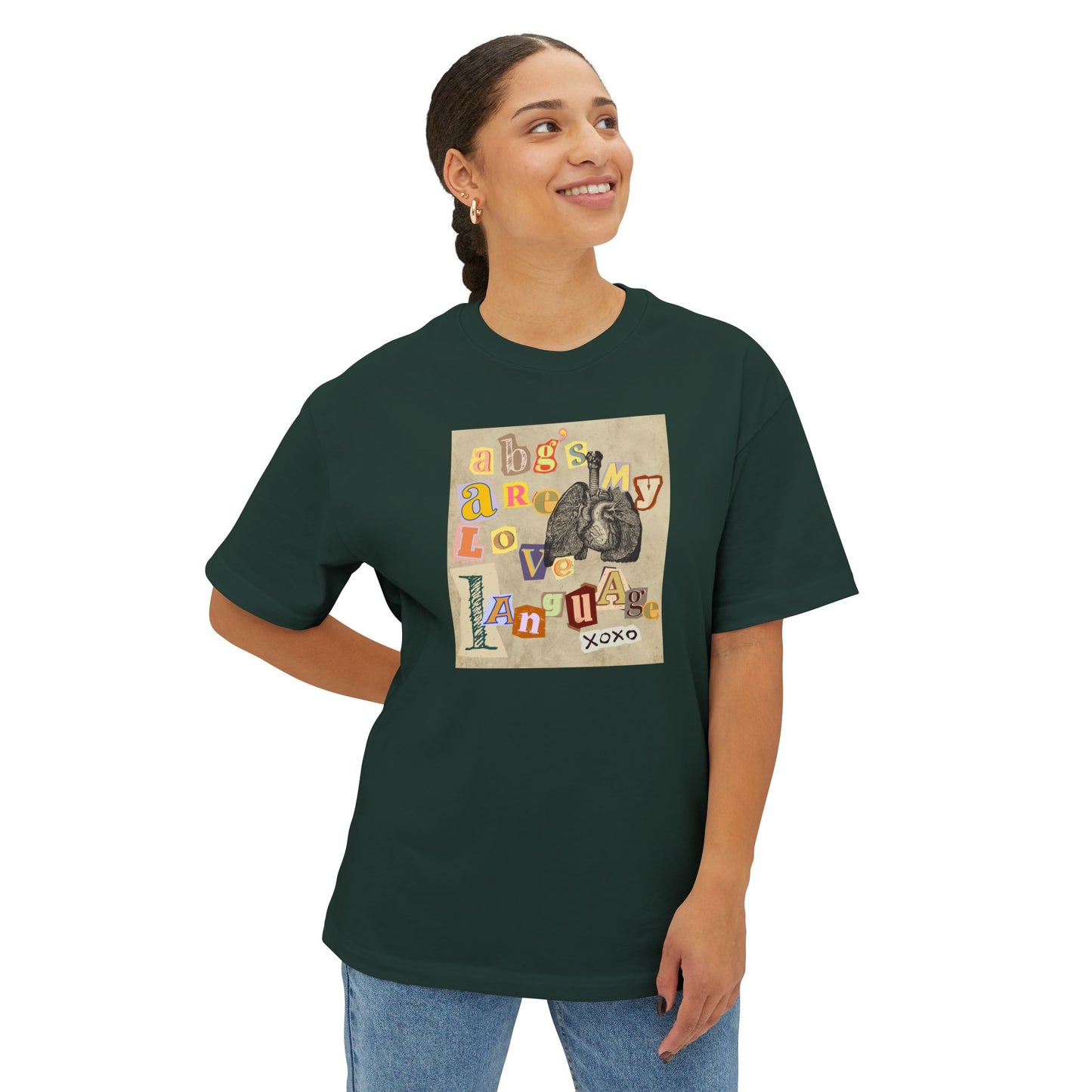 Oversized Boxy Tee 'ABGs are my Love Language' Design, Comfortable Casual Wear, Gift for Teachers, Mother's Day Tee, [...]