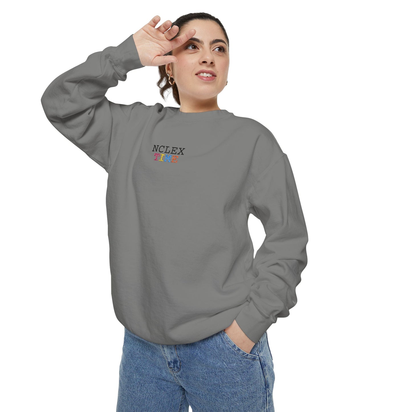 NCLEX Time Unisex Garment-Dyed Sweatshirt, Cozy Gift for Nursing Students, Comfortable Sweatshirt for Study Sessions, Perfect for [...]