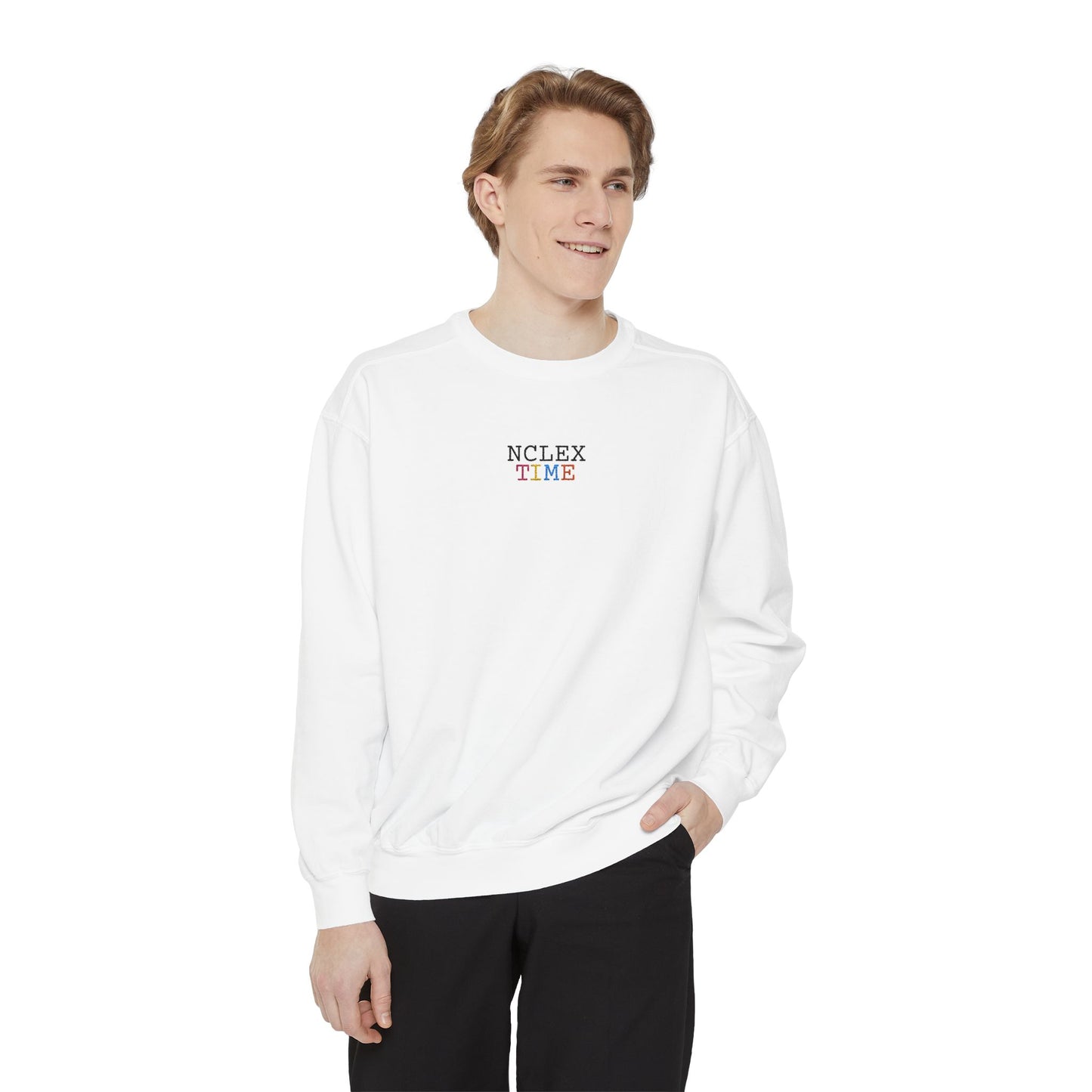 NCLEX Time Unisex Garment-Dyed Sweatshirt, Cozy Gift for Nursing Students, Comfortable Sweatshirt for Study Sessions, Perfect for [...]