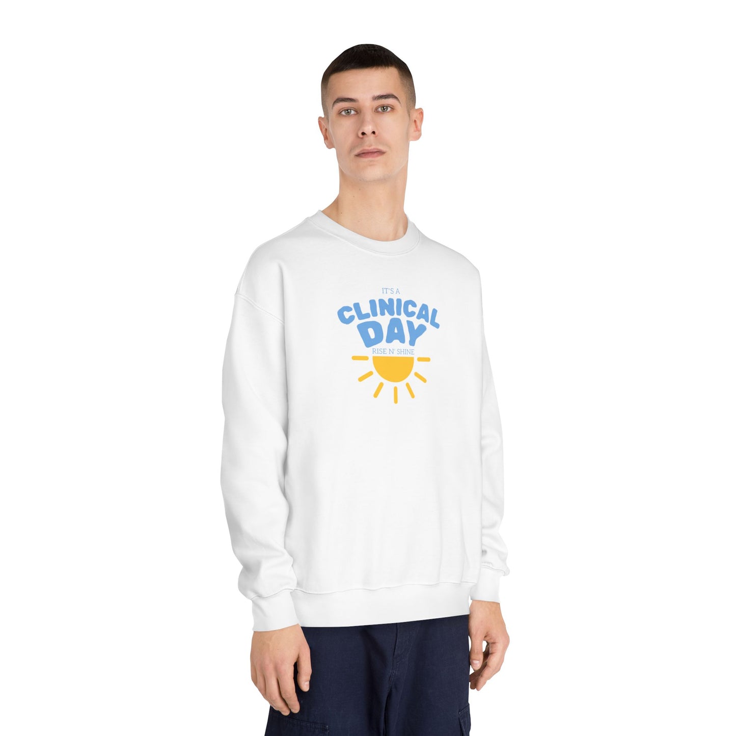 Clinical Day Unisex Sweatshirt, Cozy Crewneck for Healthcare Workers, Perfect for Gifts, Workwear, Everyday Comfort