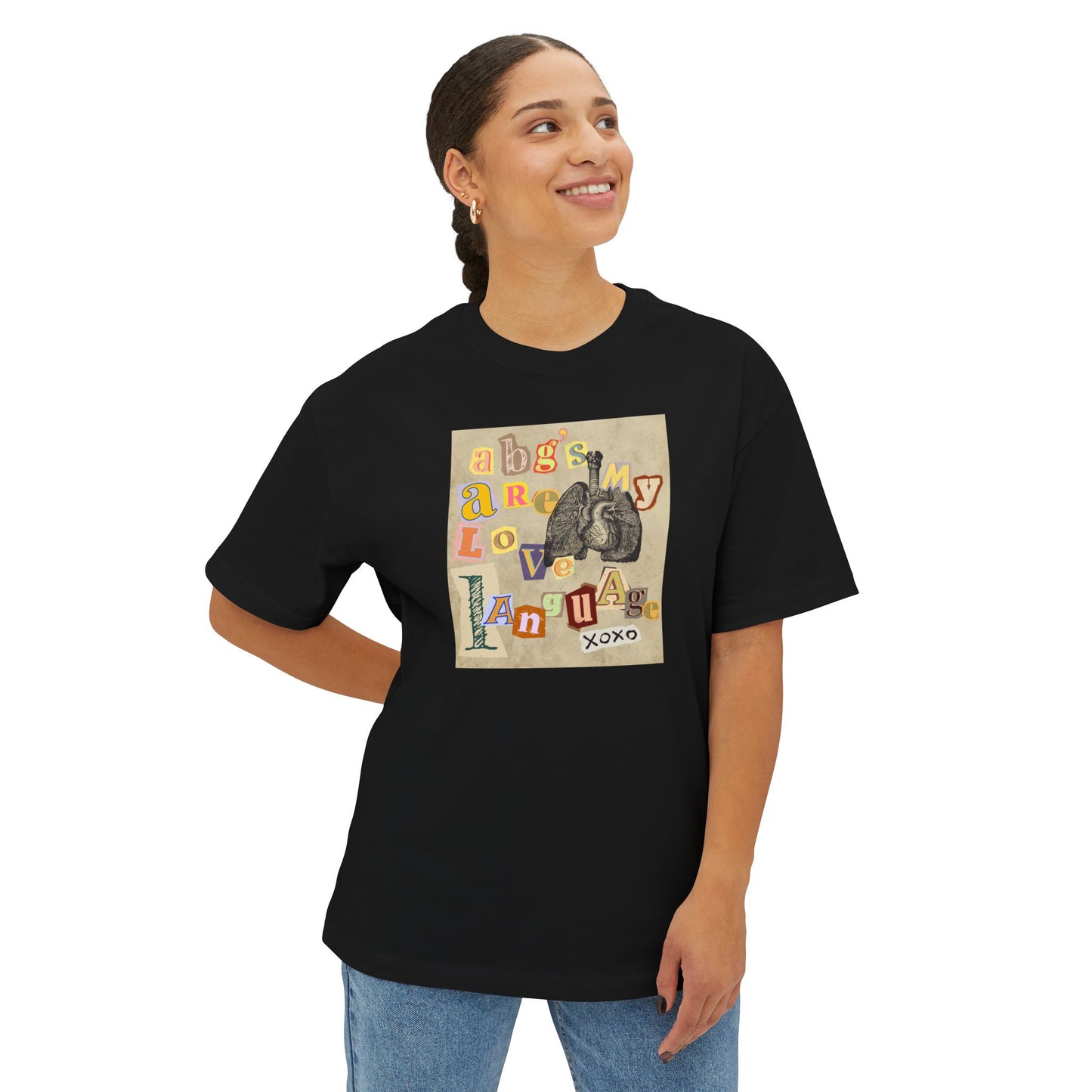 Oversized Boxy Tee 'ABGs are my Love Language' Design, Comfortable Casual Wear, Gift for Teachers, Mother's Day Tee, [...]