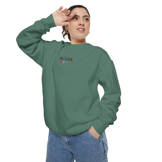 NCLEX Time Unisex Garment-Dyed Sweatshirt, Cozy Gift for Nursing Students, Comfortable Sweatshirt for Study Sessions, Perfect for [...]
