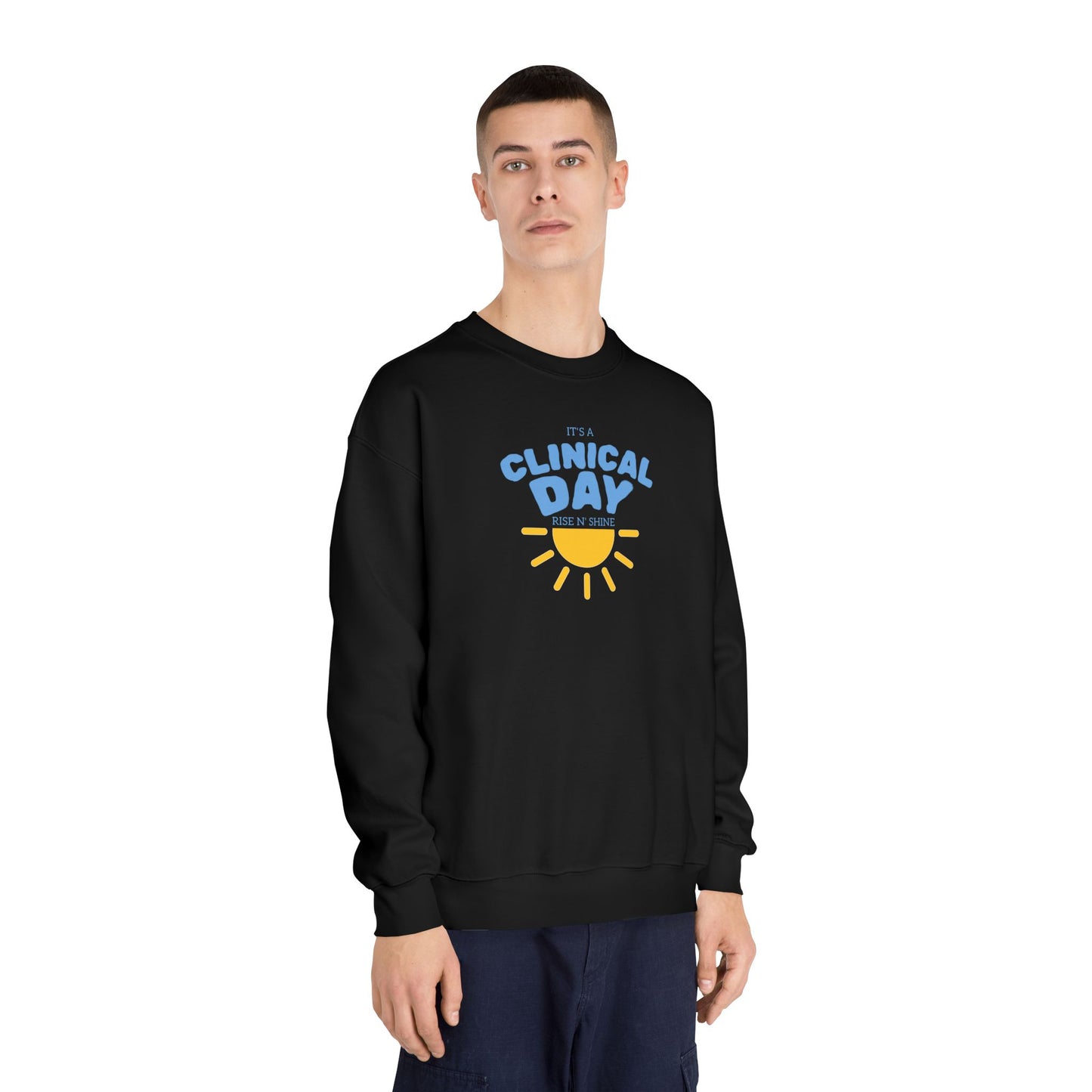 Clinical Day Unisex Sweatshirt, Cozy Crewneck for Healthcare Workers, Perfect for Gifts, Workwear, Everyday Comfort
