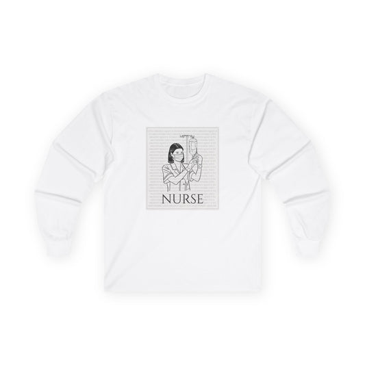 Nurse- Life's Greatest Quest Long Sleeve Tee, Unisex Gift for Healthcare Workers, Appreciation Gift, Nursing School Graduation, Medical Profession Shirt